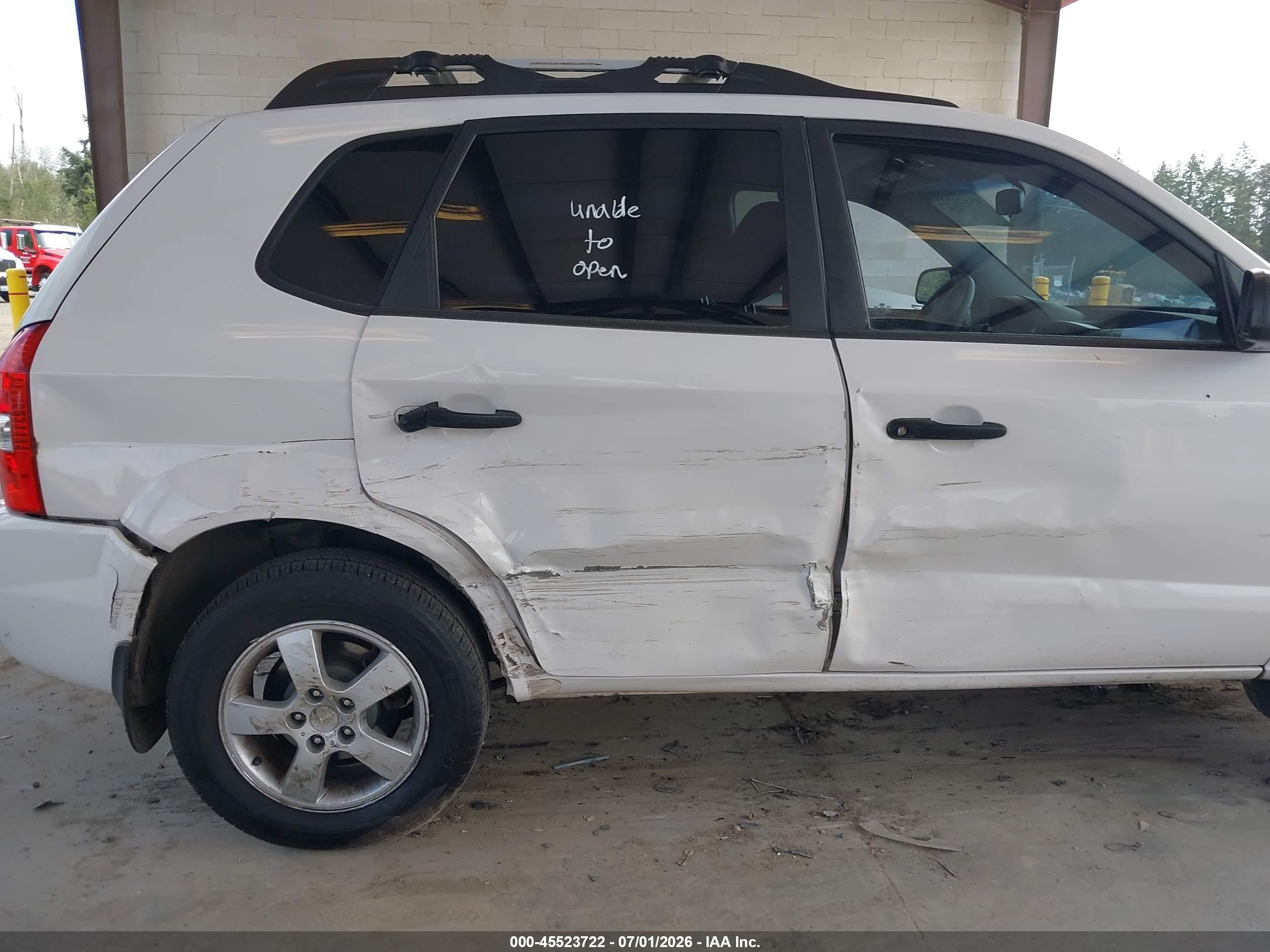 2006 Hyundai Tucson Gl White vin: KM8JM72B66U327712
