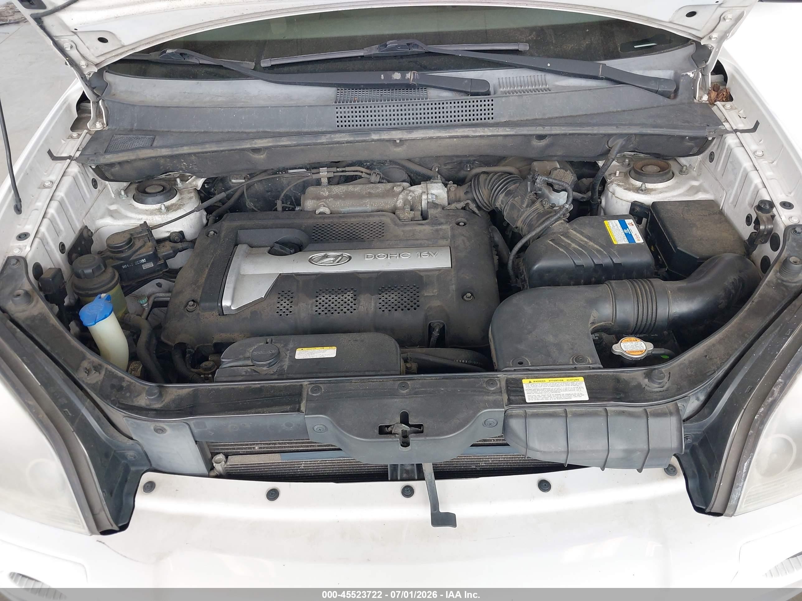 2006 Hyundai Tucson Gl White vin: KM8JM72B66U327712