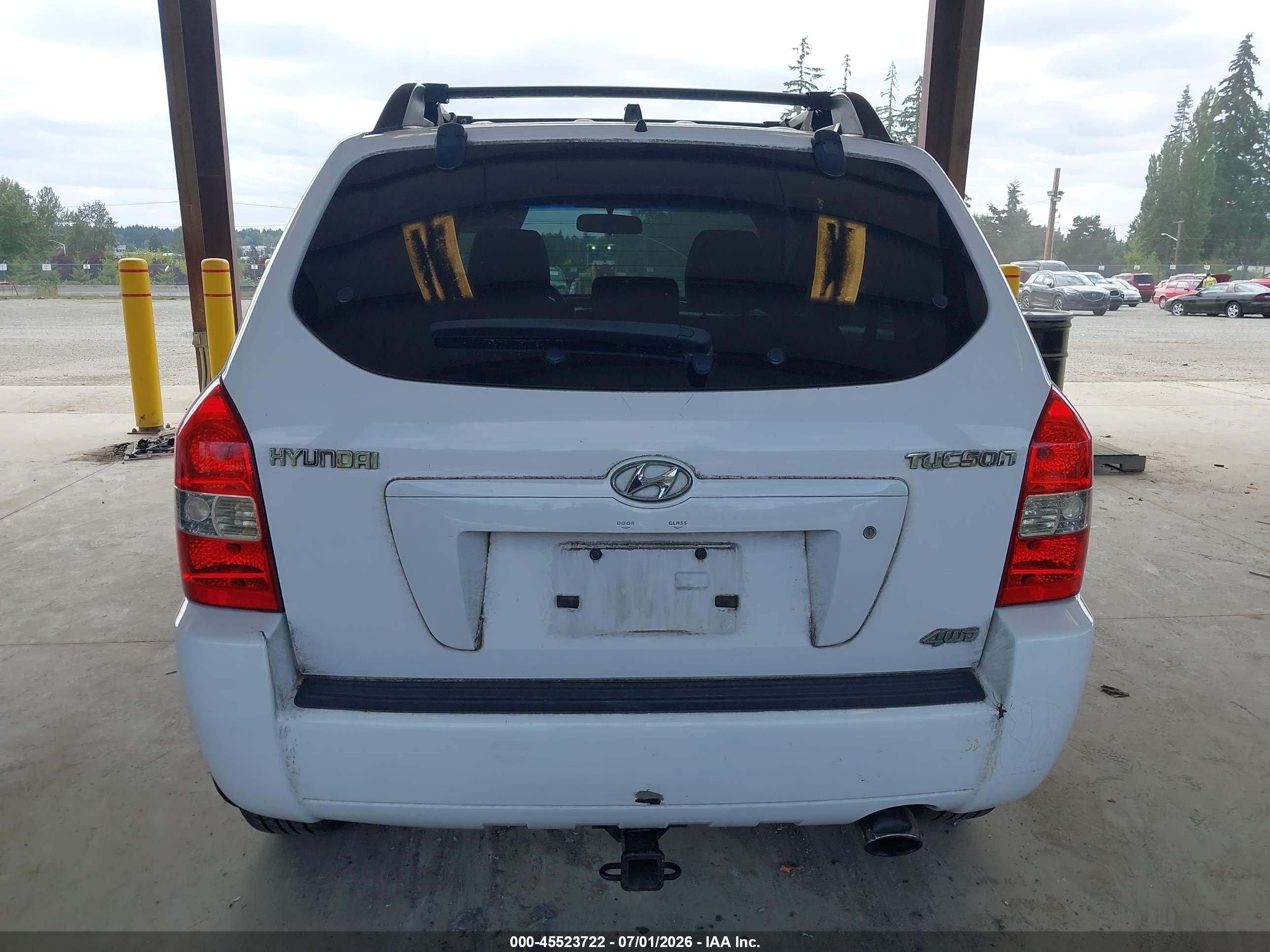 2006 Hyundai Tucson Gl White vin: KM8JM72B66U327712