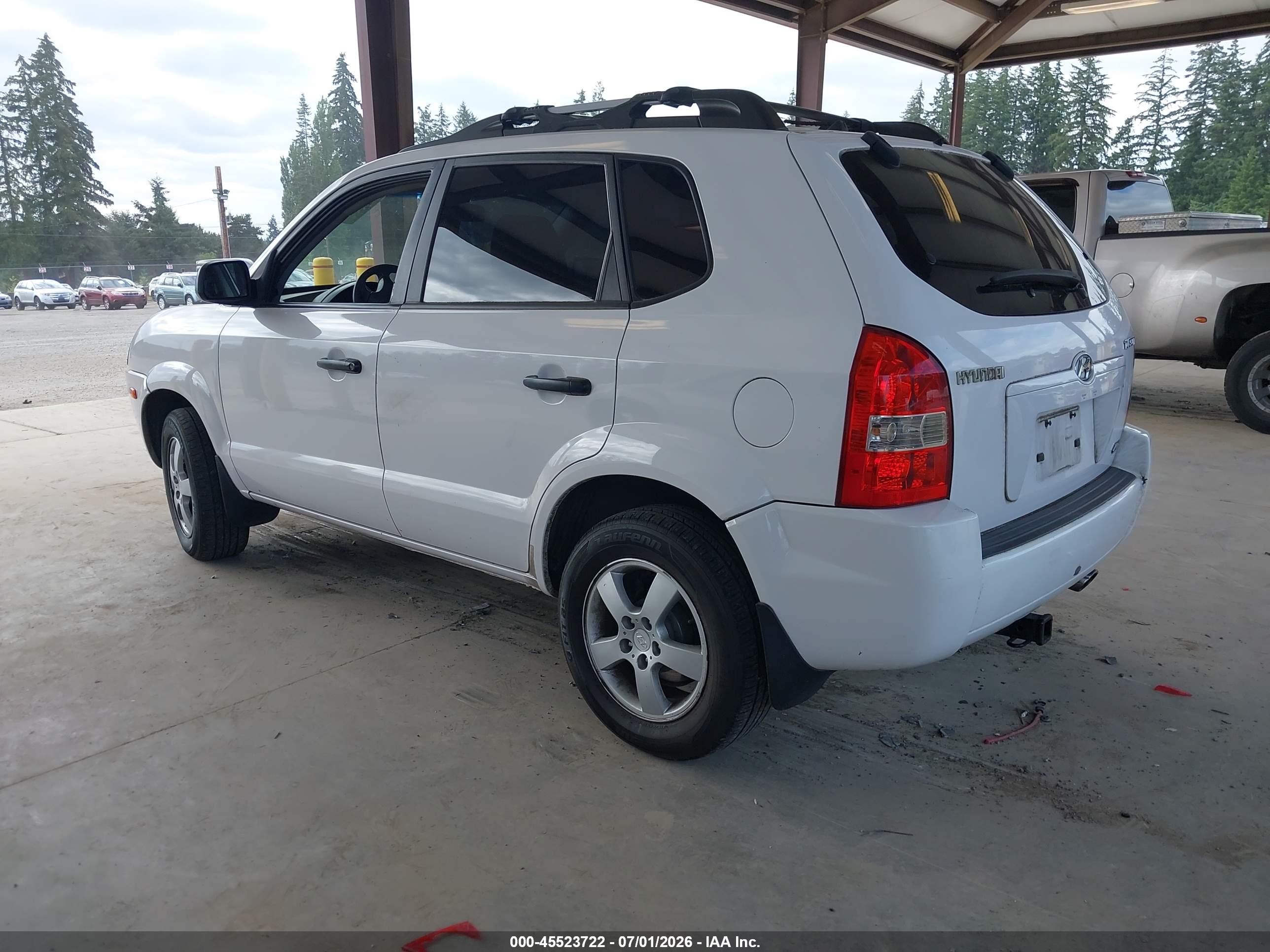 2006 Hyundai Tucson Gl White vin: KM8JM72B66U327712