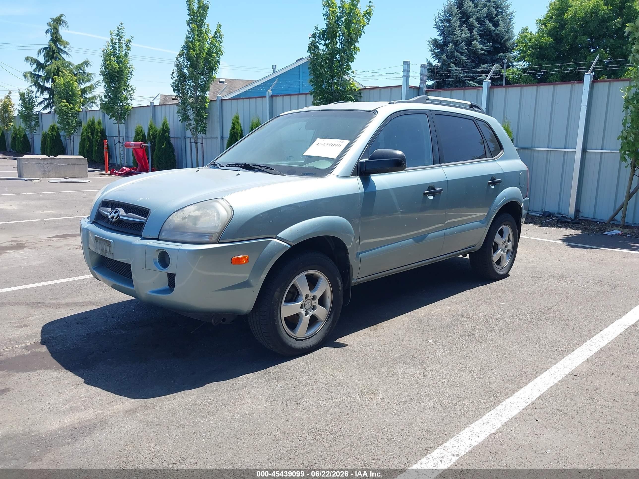 2007 Hyundai Tucson Gls Teal vin: KM8JM72B87U564638