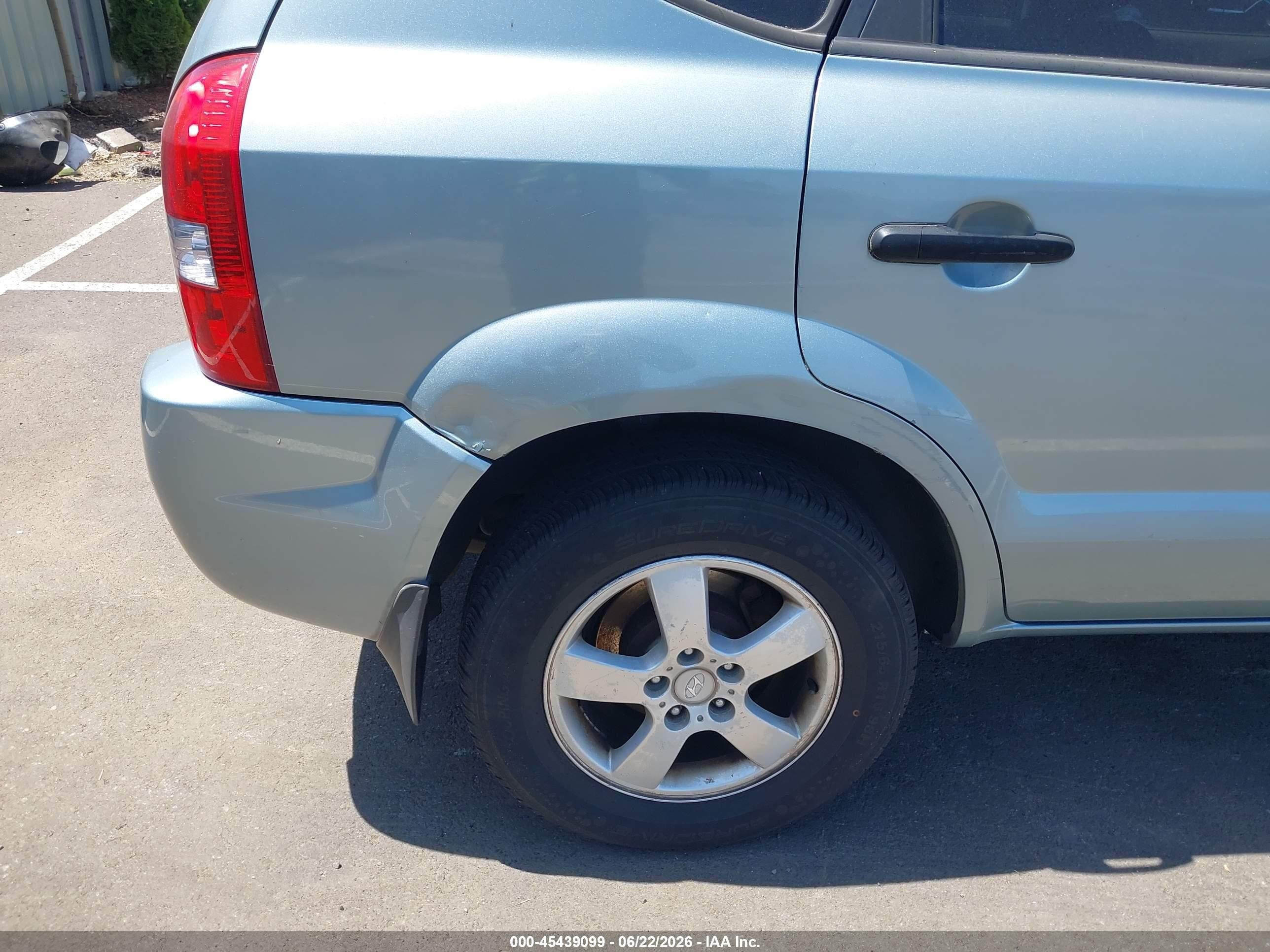 2007 Hyundai Tucson Gls Teal vin: KM8JM72B87U564638