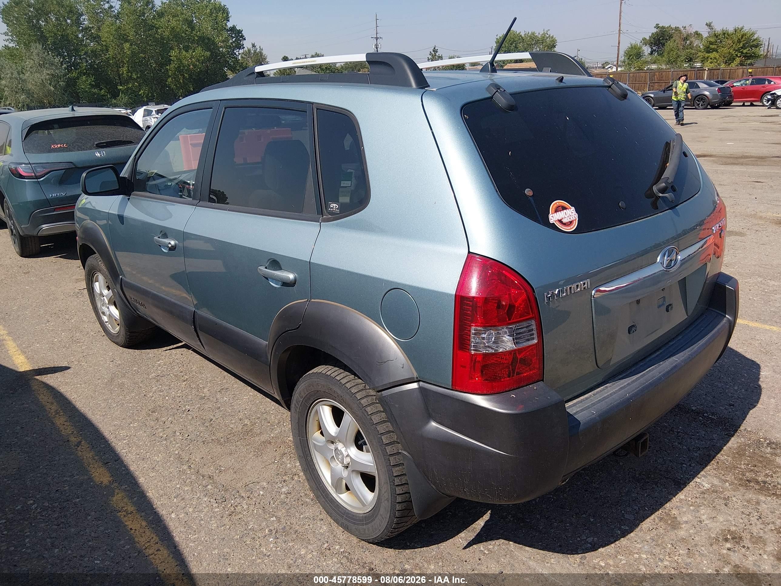 2005 Hyundai Tucson Gls/lx Teal vin: KM8JN12D05U092637