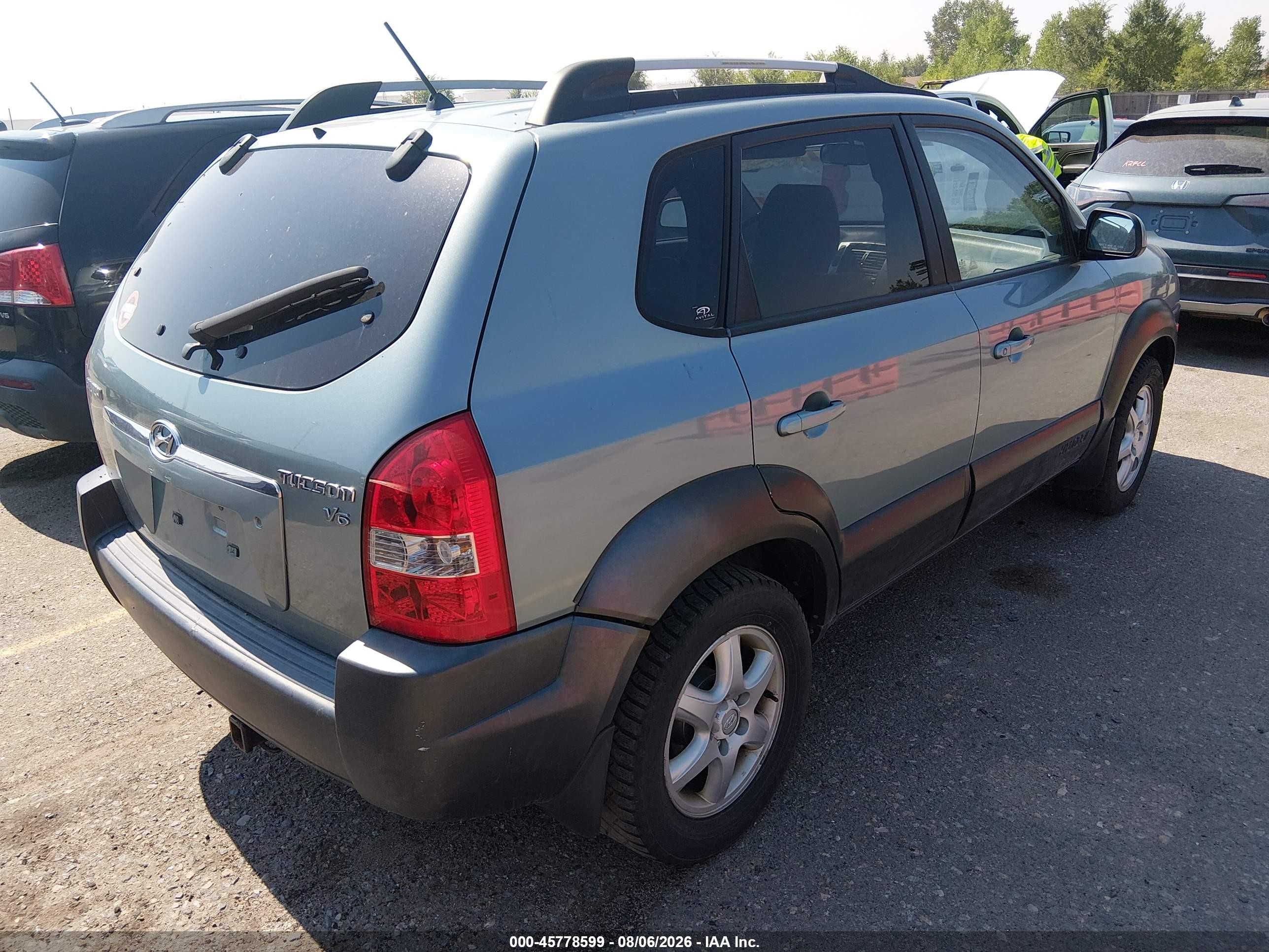 2005 Hyundai Tucson Gls/lx Teal vin: KM8JN12D05U092637