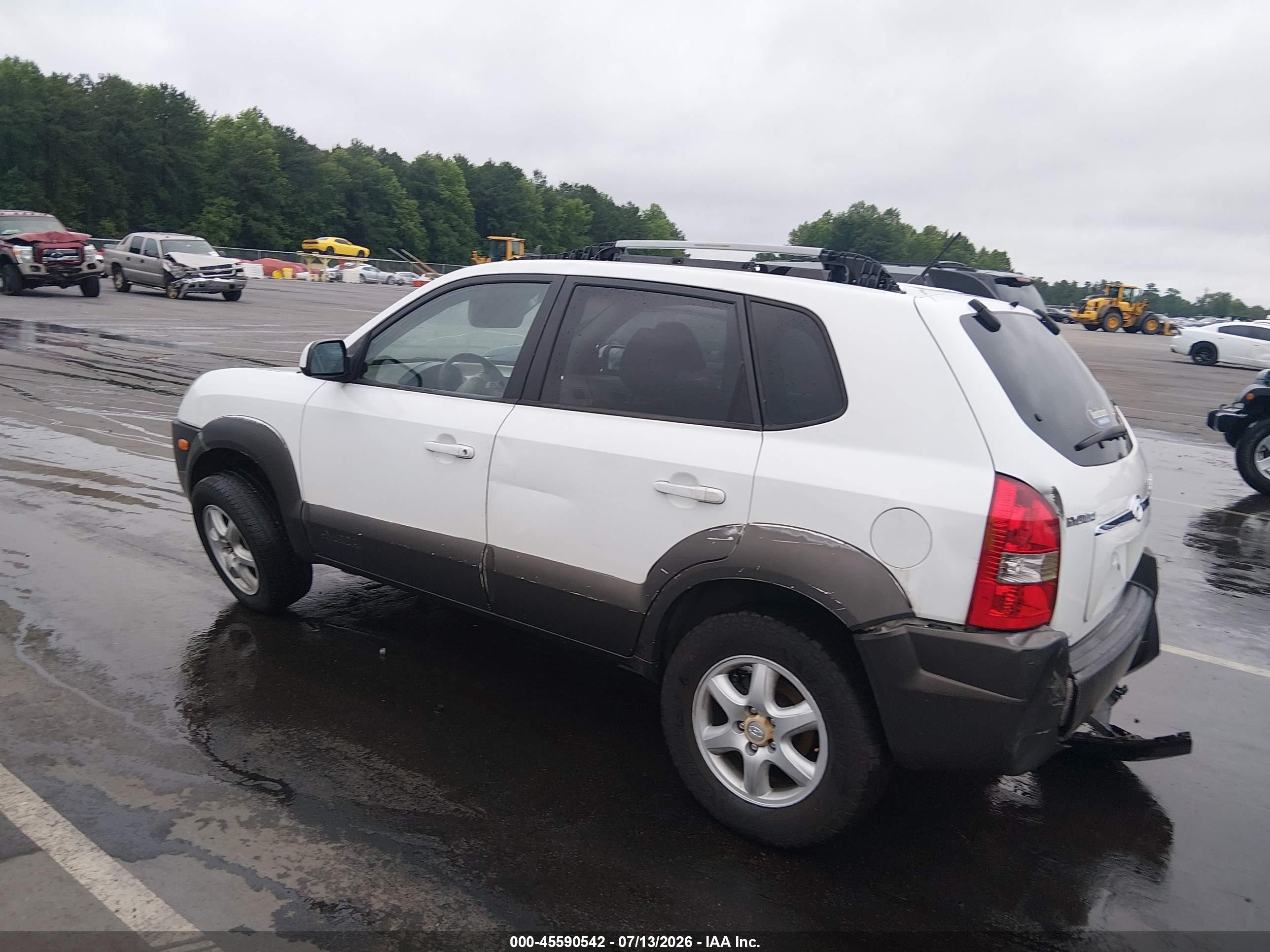 2005 Hyundai Tucson Gls/lx White vin: KM8JN12D15U044774