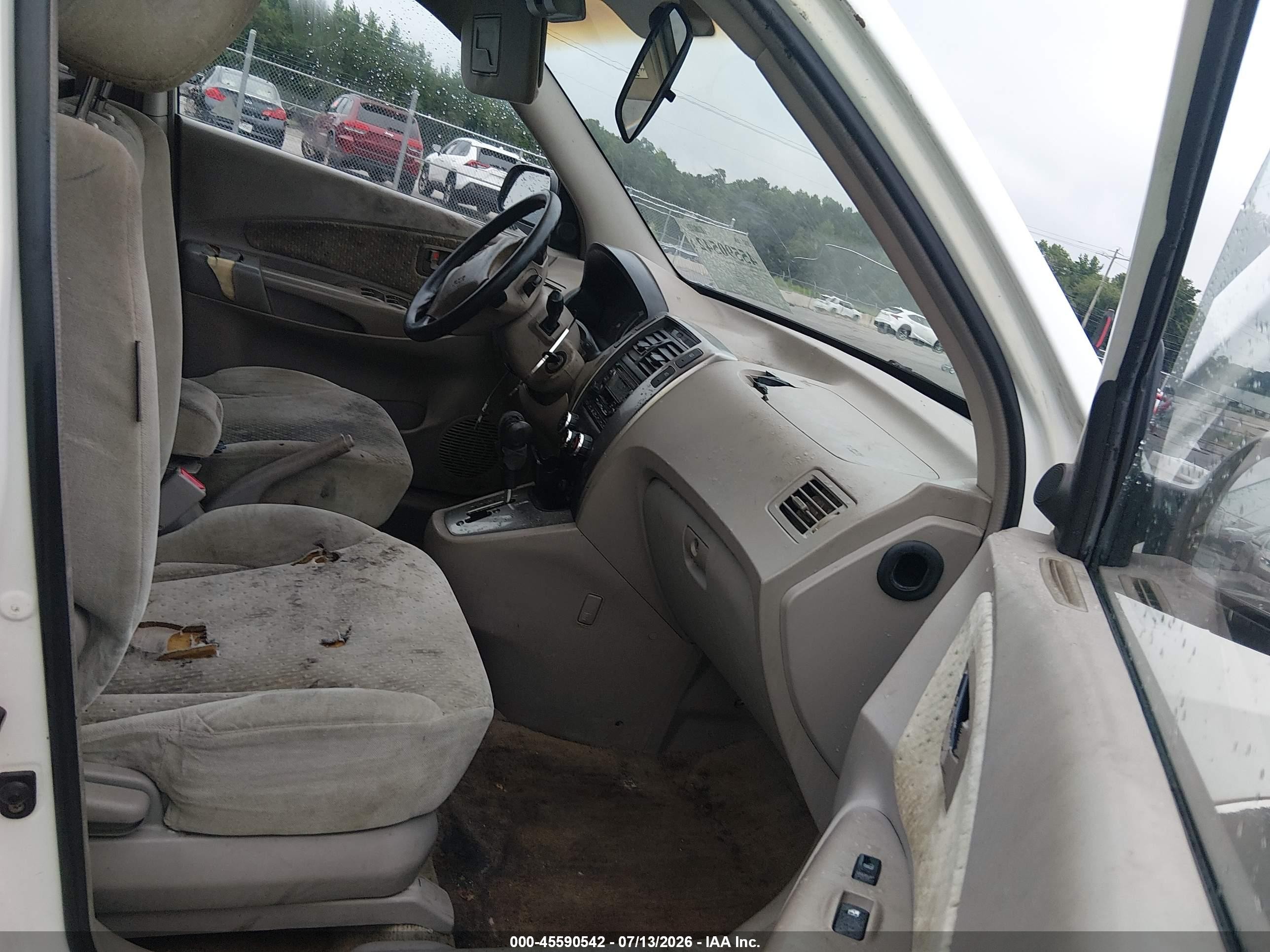 2005 Hyundai Tucson Gls/lx White vin: KM8JN12D15U044774