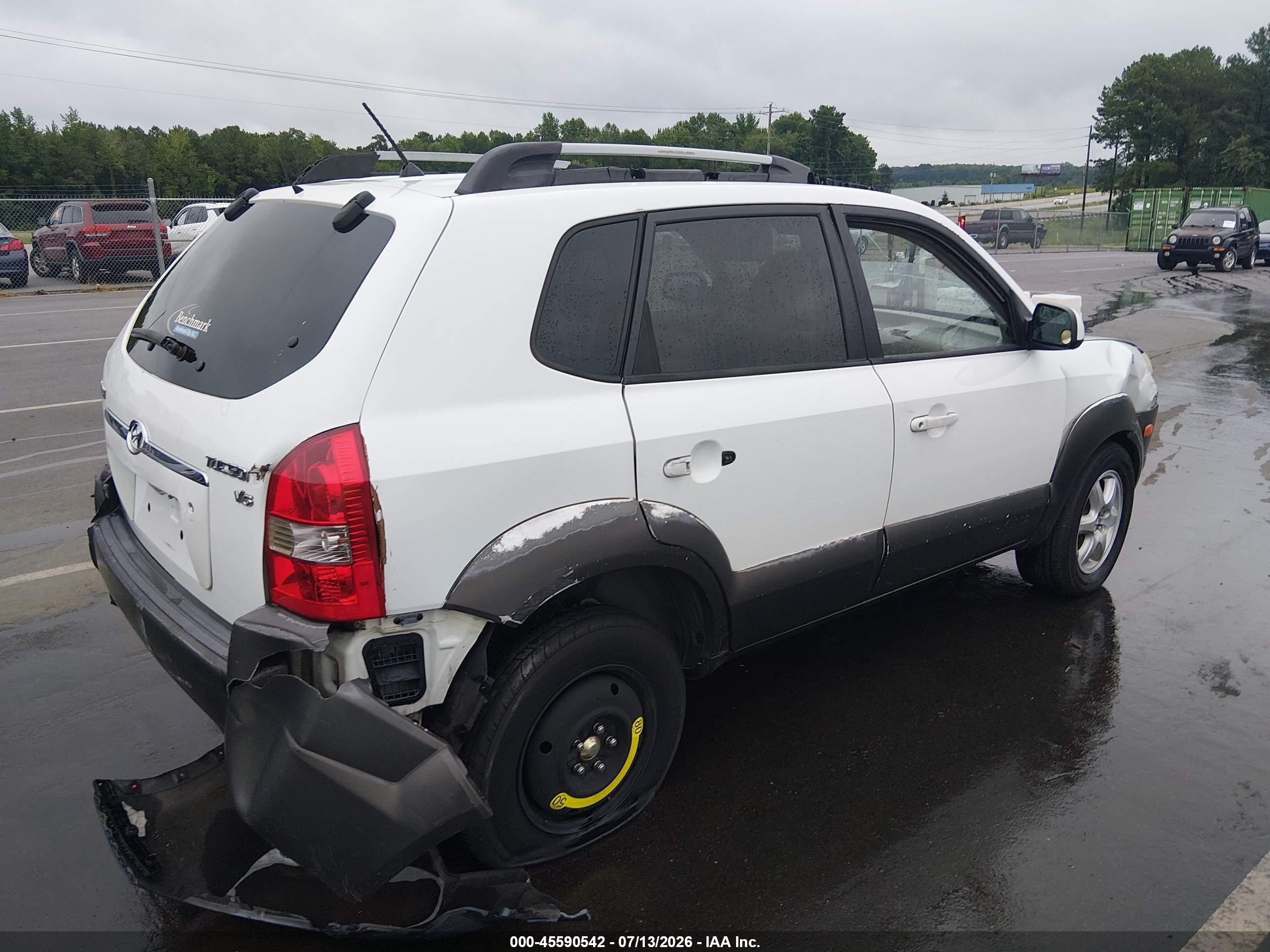 2005 Hyundai Tucson Gls/lx White vin: KM8JN12D15U044774