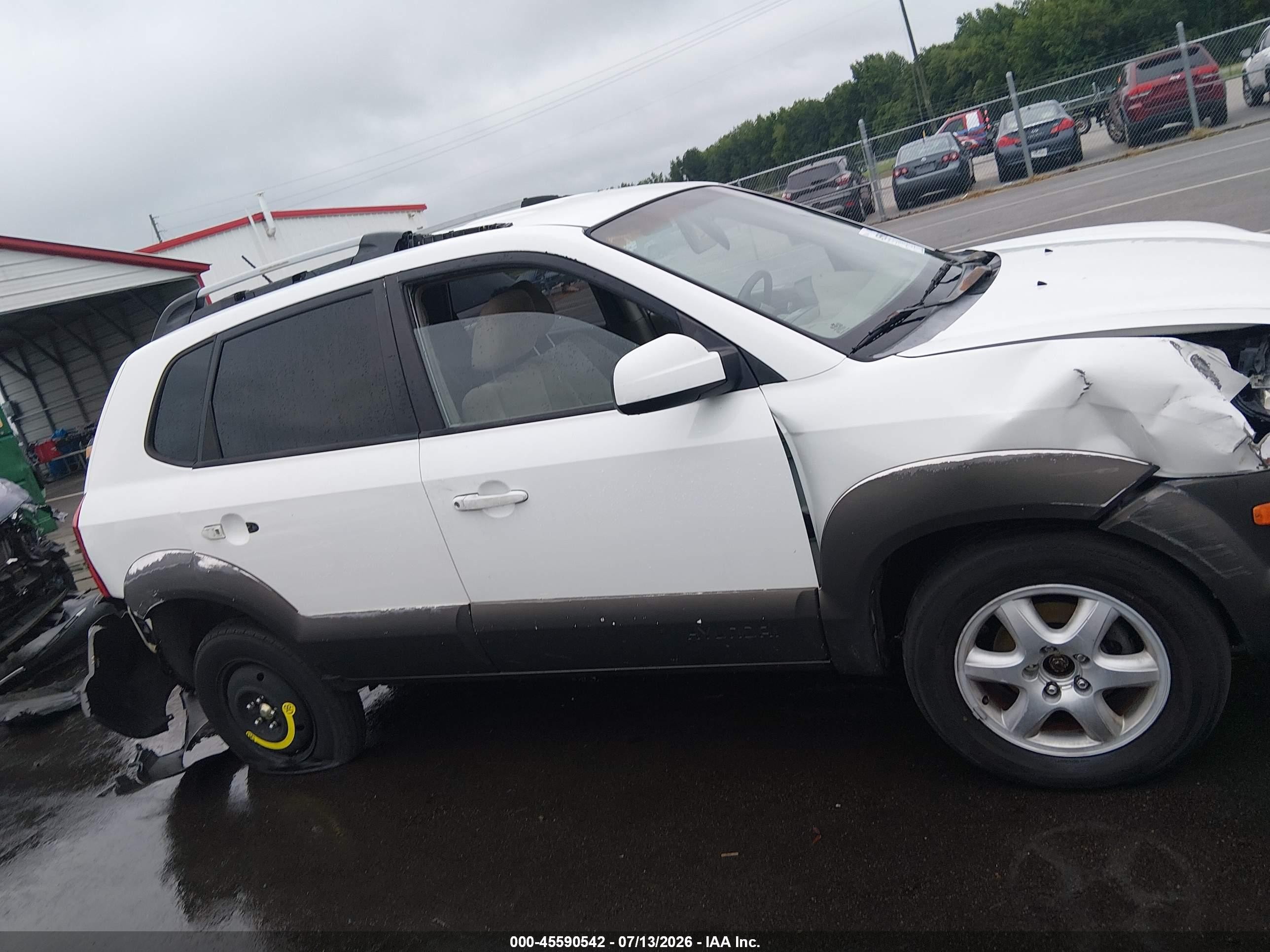 2005 Hyundai Tucson Gls/lx White vin: KM8JN12D15U044774