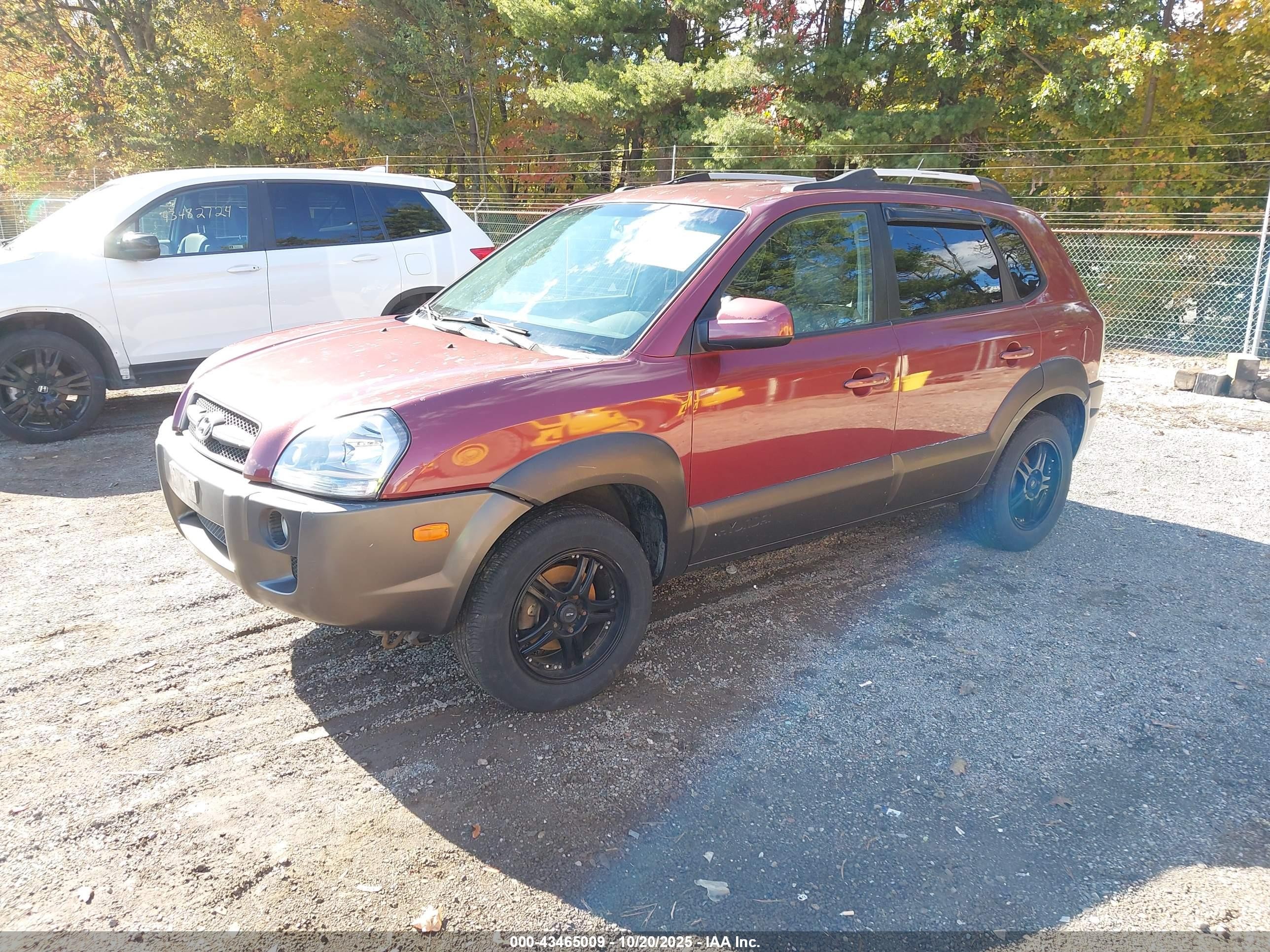 2005 Hyundai Tucson Gls/lx Red vin: KM8JN12D25U051636