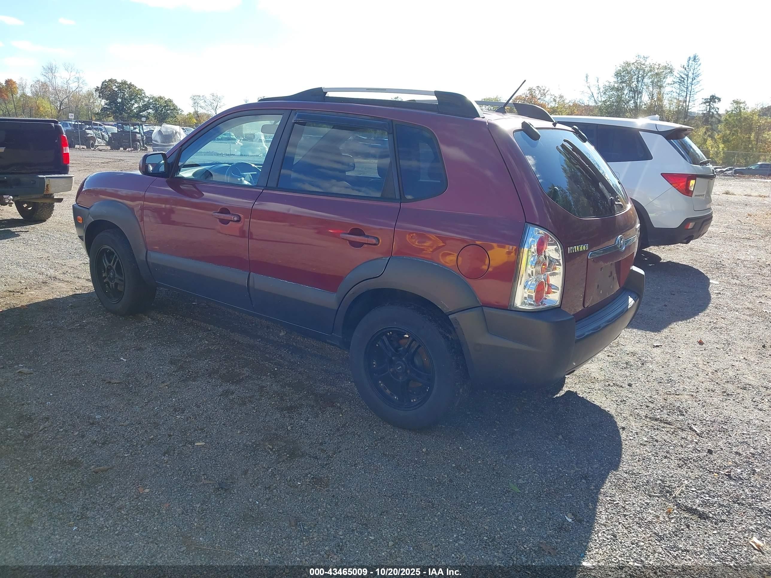 2005 Hyundai Tucson Gls/lx Red vin: KM8JN12D25U051636