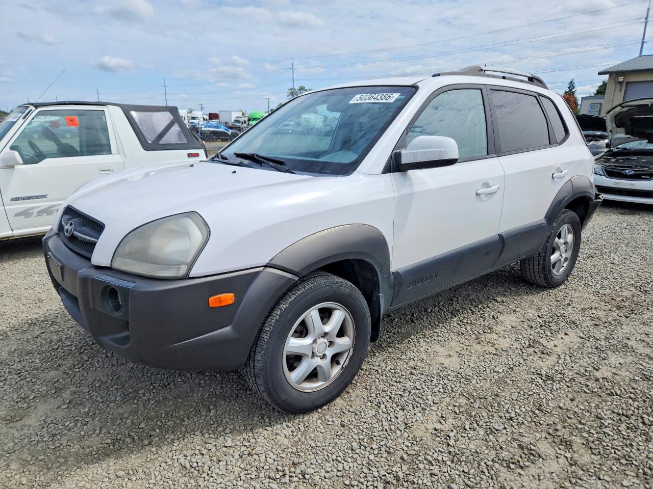 2005 Hyundai Tucson Gls White vin: KM8JN12D25U085396