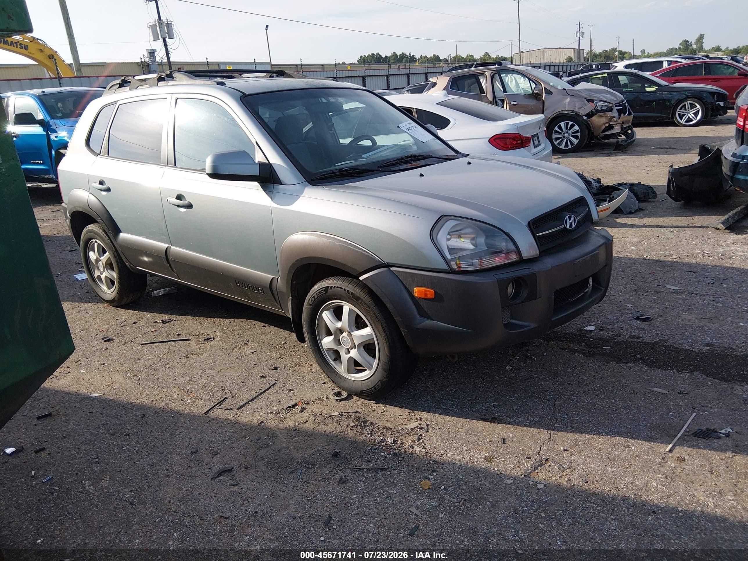 2005 Hyundai Tucson Gls/lx Серый vin: KM8JN12D25U221512