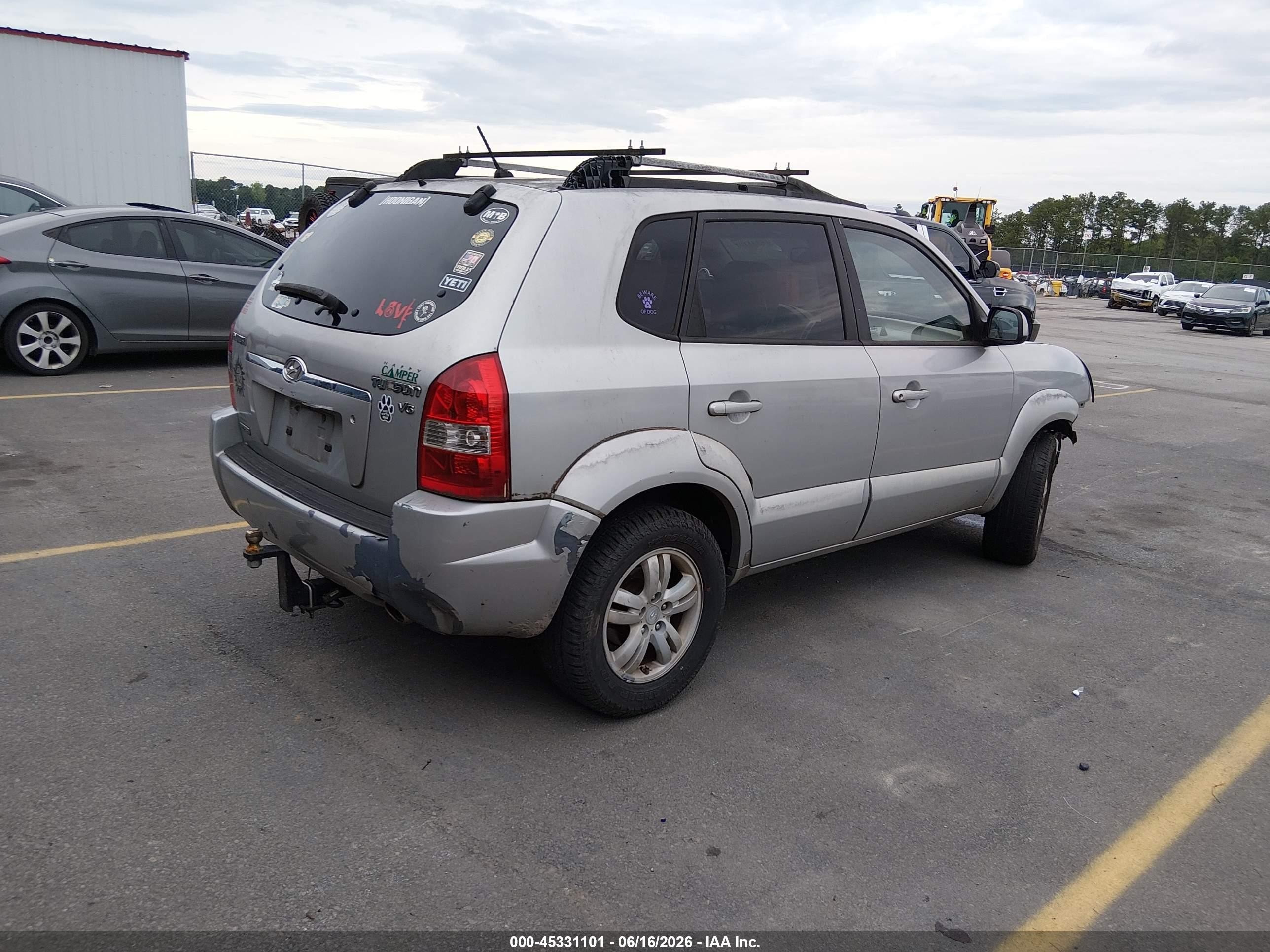 2007 Hyundai Tucson Limited/se Silver vin: KM8JN12D27U476048
