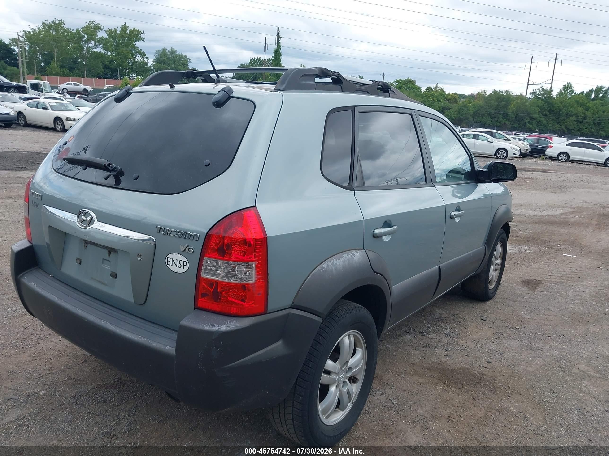 2007 Hyundai Tucson Limited/se Blue vin: KM8JN12D27U614218