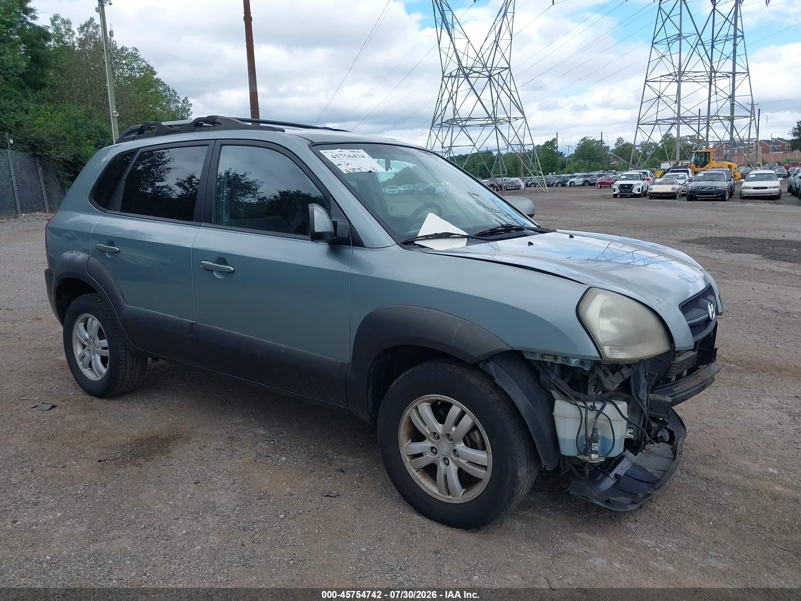 2007 Hyundai Tucson Limited/se Blue vin: KM8JN12D27U614218