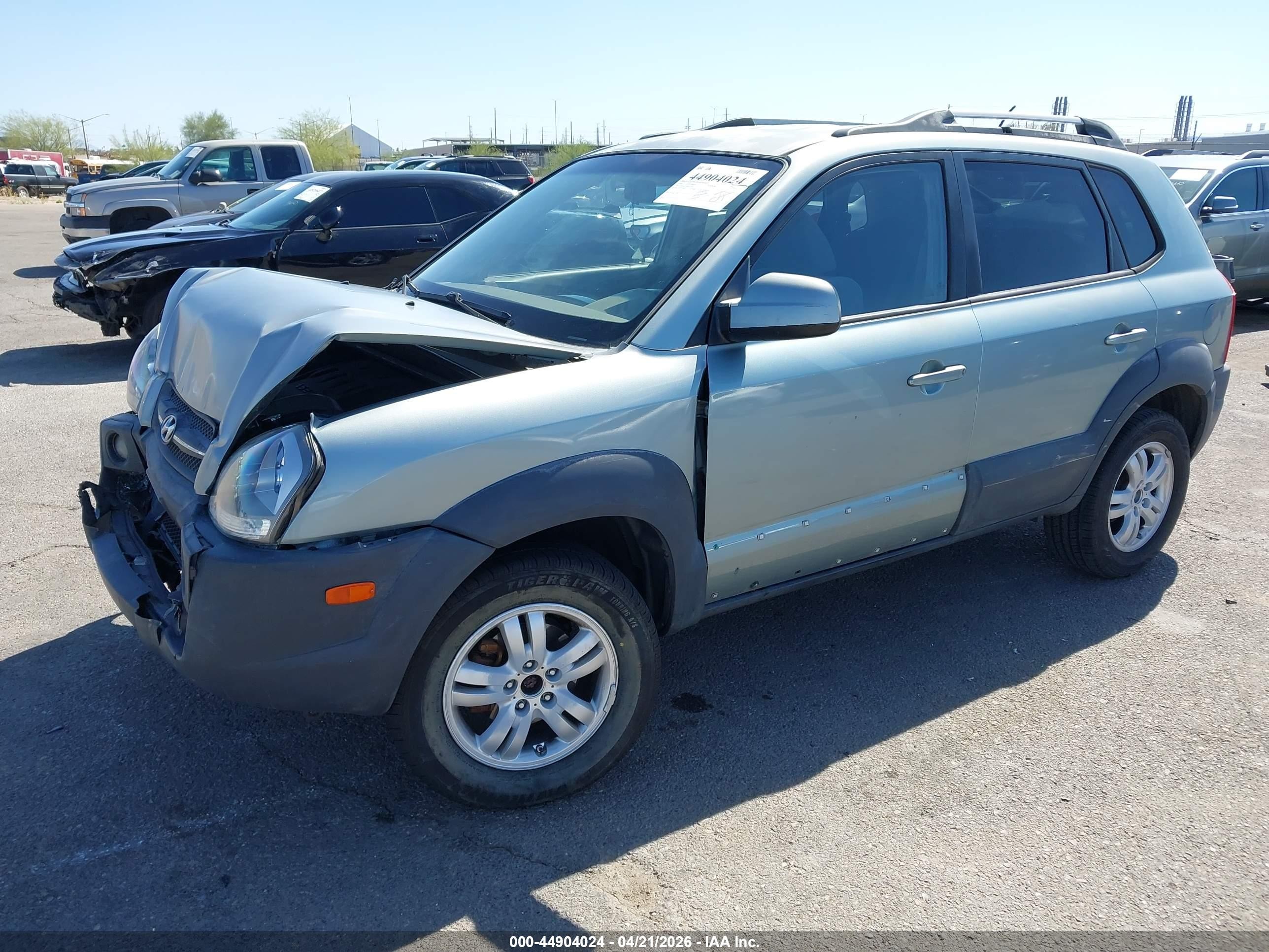 2008 Hyundai Tucson Limited V6/se Green vin: KM8JN12D28U732562