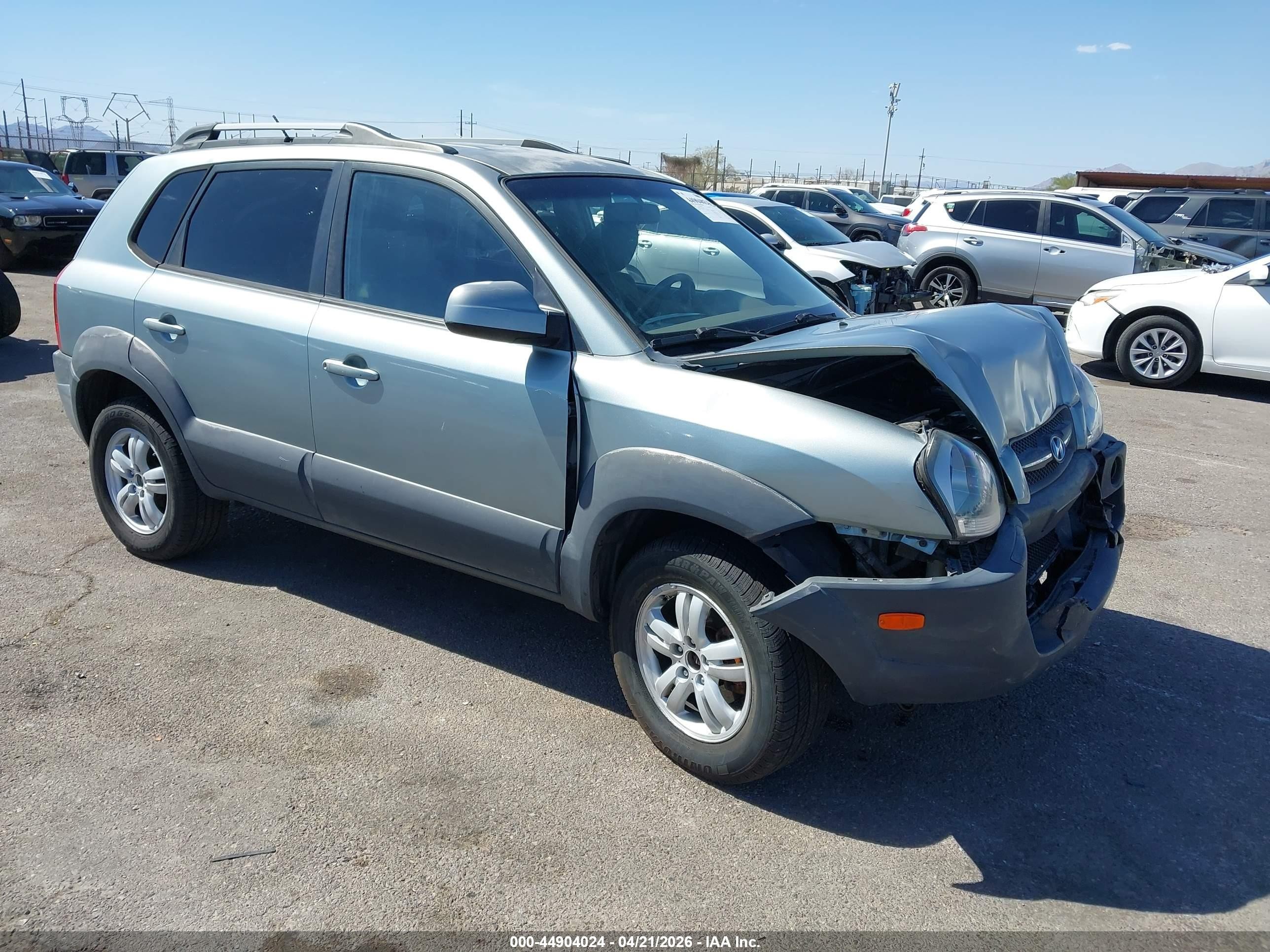 2008 Hyundai Tucson Limited V6/se Green vin: KM8JN12D28U732562