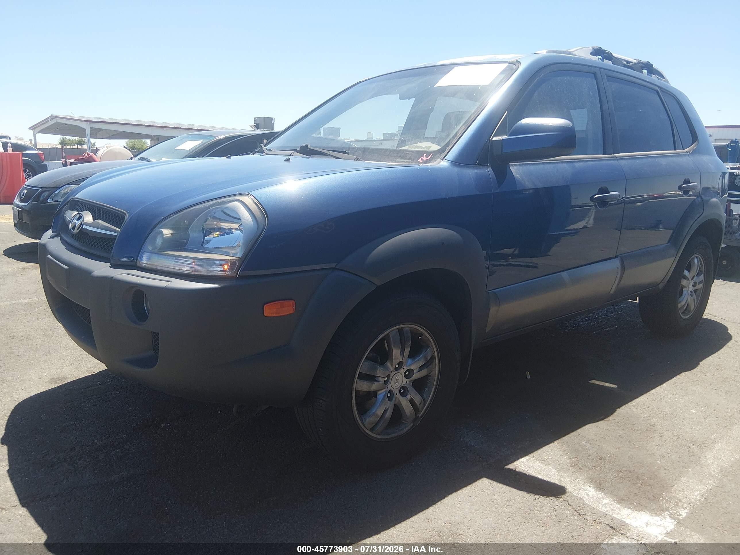2008 Hyundai Tucson Limited V6/se Синий vin: KM8JN12D28U885328