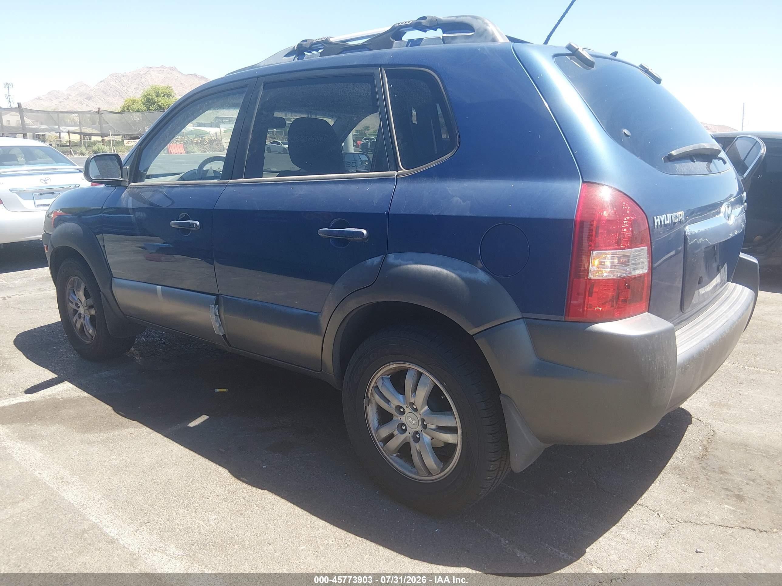 2008 Hyundai Tucson Limited V6/se Синий vin: KM8JN12D28U885328