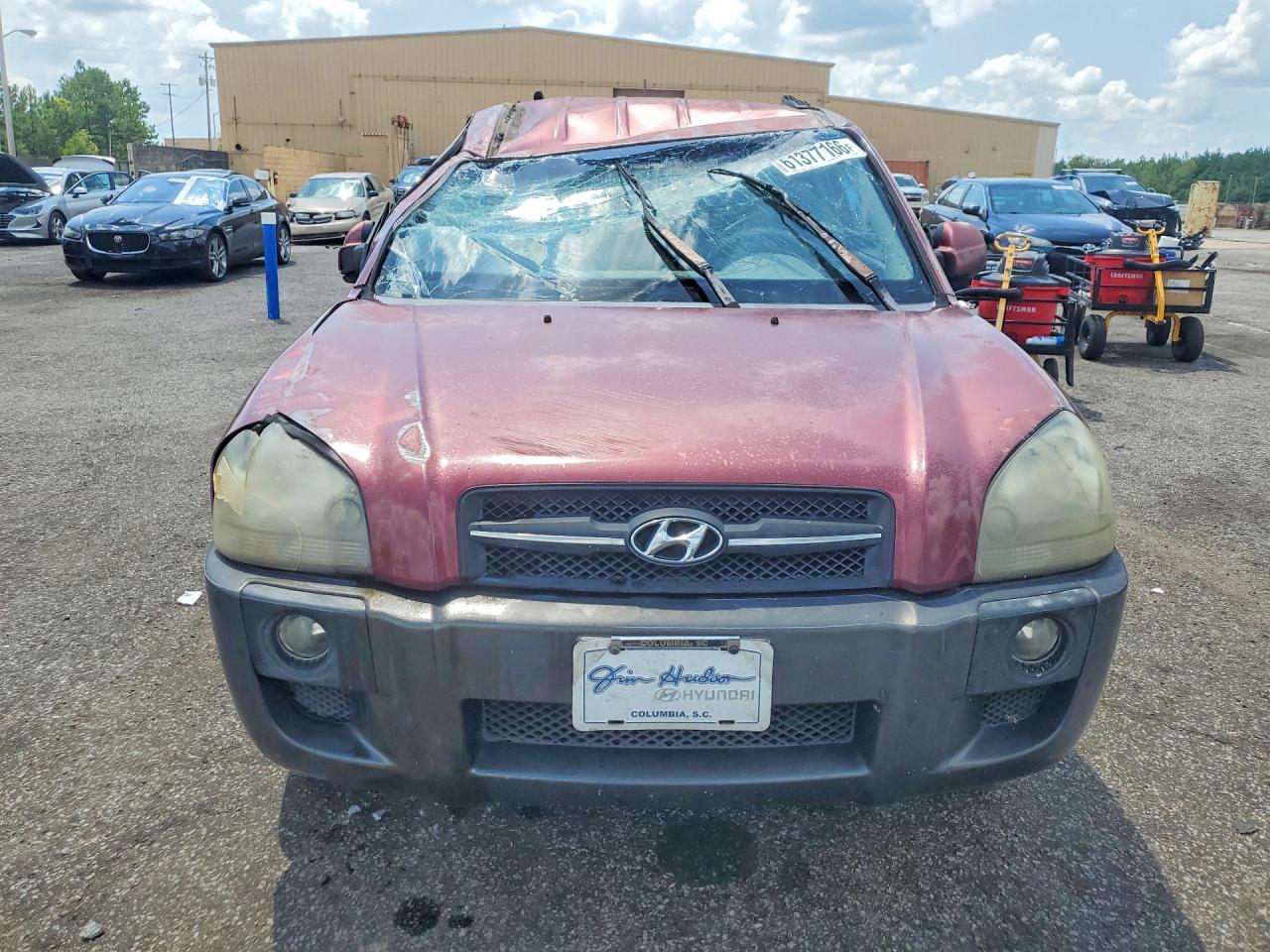 2005 Hyundai Tucson Gls Burgundy vin: KM8JN12D35U110791