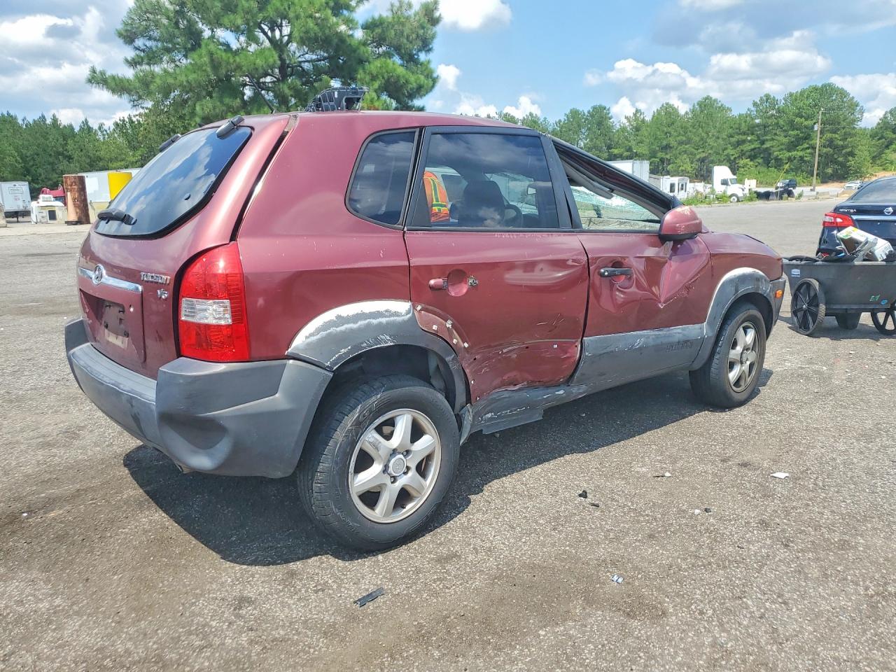 2005 Hyundai Tucson Gls Burgundy vin: KM8JN12D35U110791