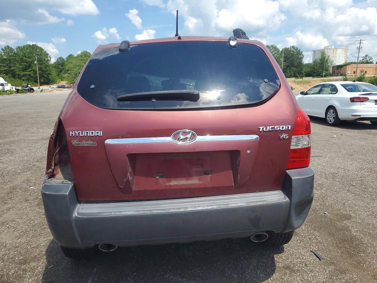 2005 Hyundai Tucson Gls Burgundy vin: KM8JN12D35U110791