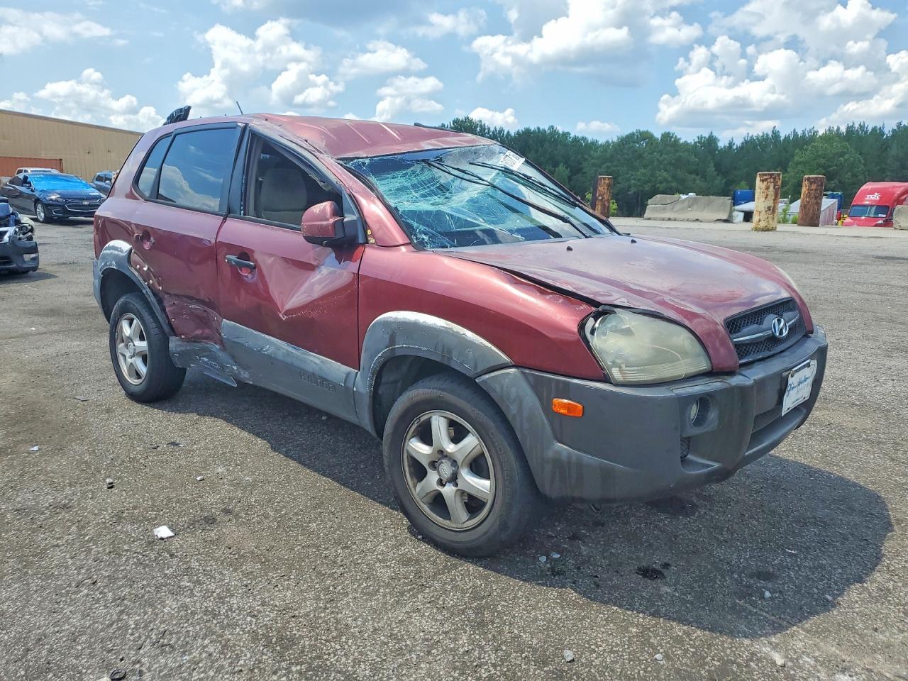 2005 Hyundai Tucson Gls Burgundy vin: KM8JN12D35U110791