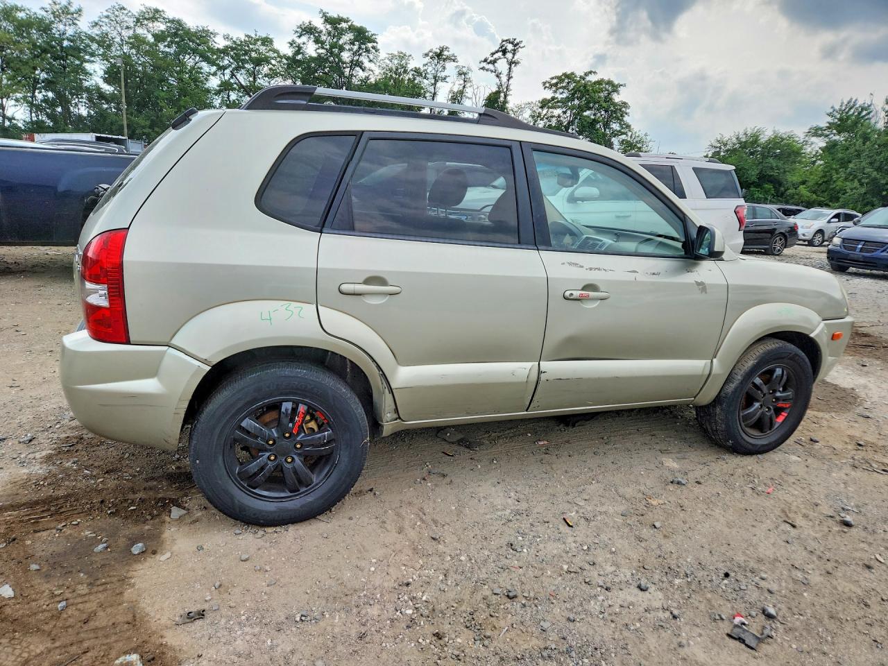 2007 Hyundai Tucson Se Green vin: KM8JN12D37U493361
