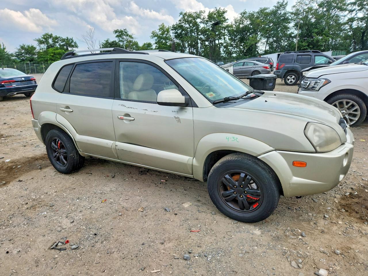 2007 Hyundai Tucson Se Green vin: KM8JN12D37U493361