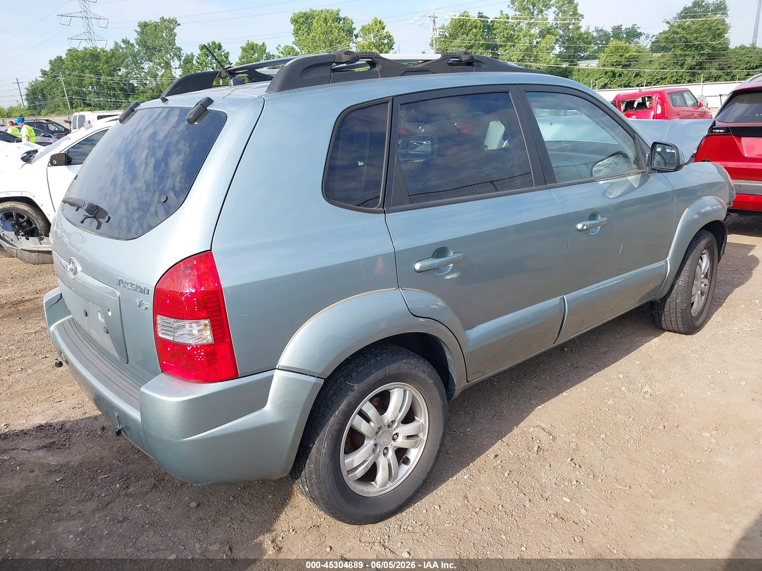 2007 Hyundai Tucson Limited/se Blue vin: KM8JN12D37U639001