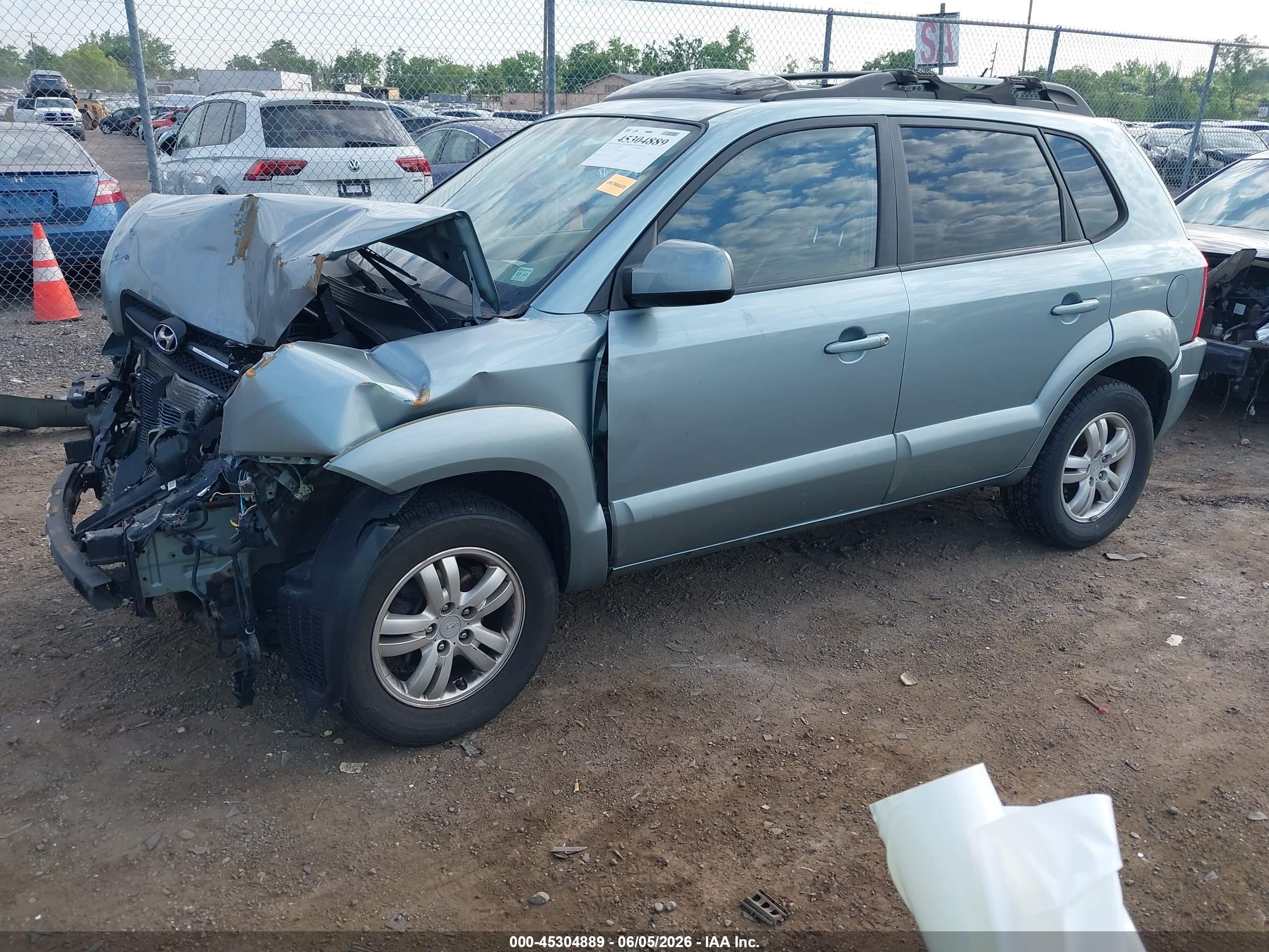 2007 Hyundai Tucson Limited/se Blue vin: KM8JN12D37U639001