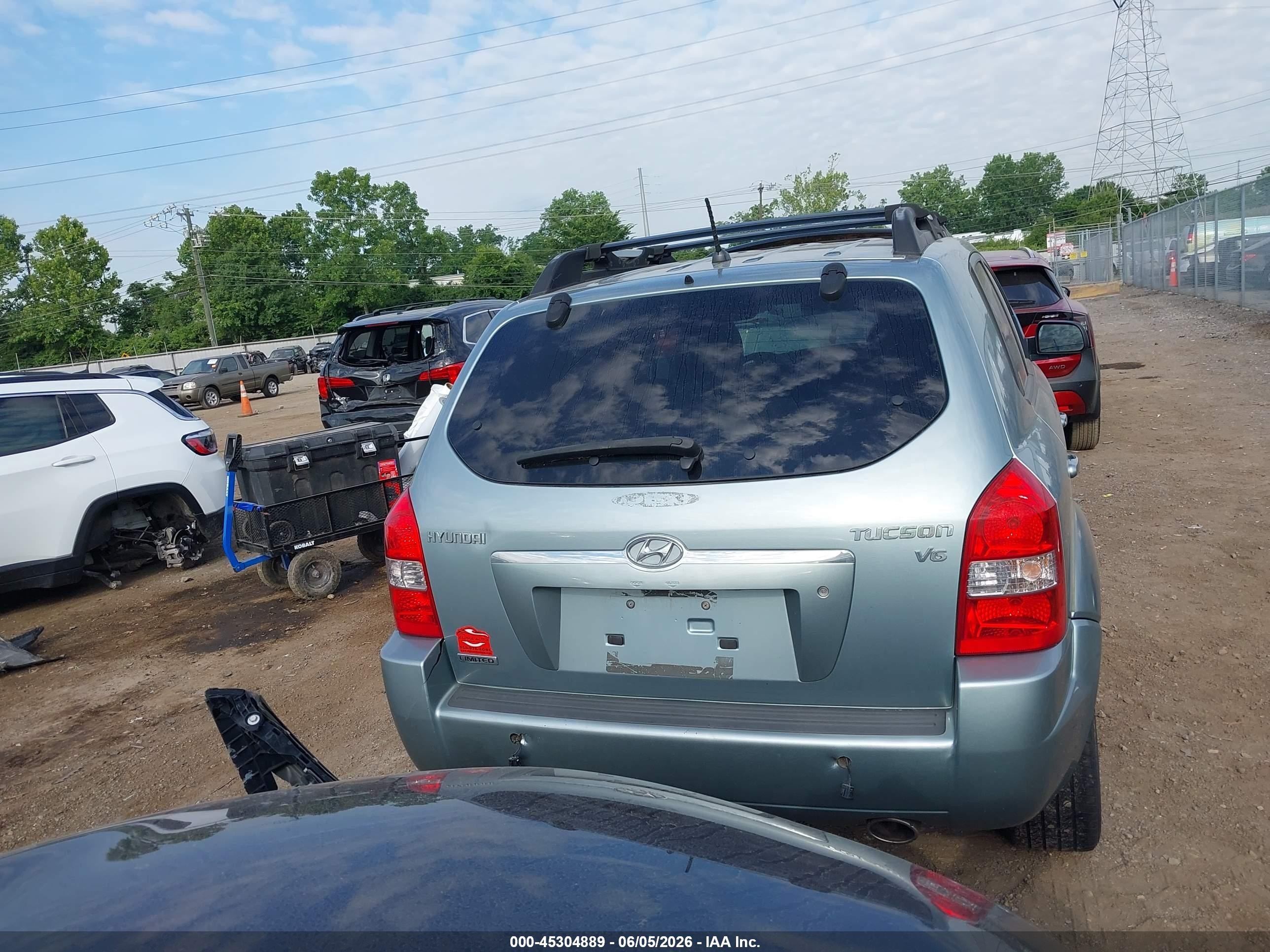 2007 Hyundai Tucson Limited/se Blue vin: KM8JN12D37U639001
