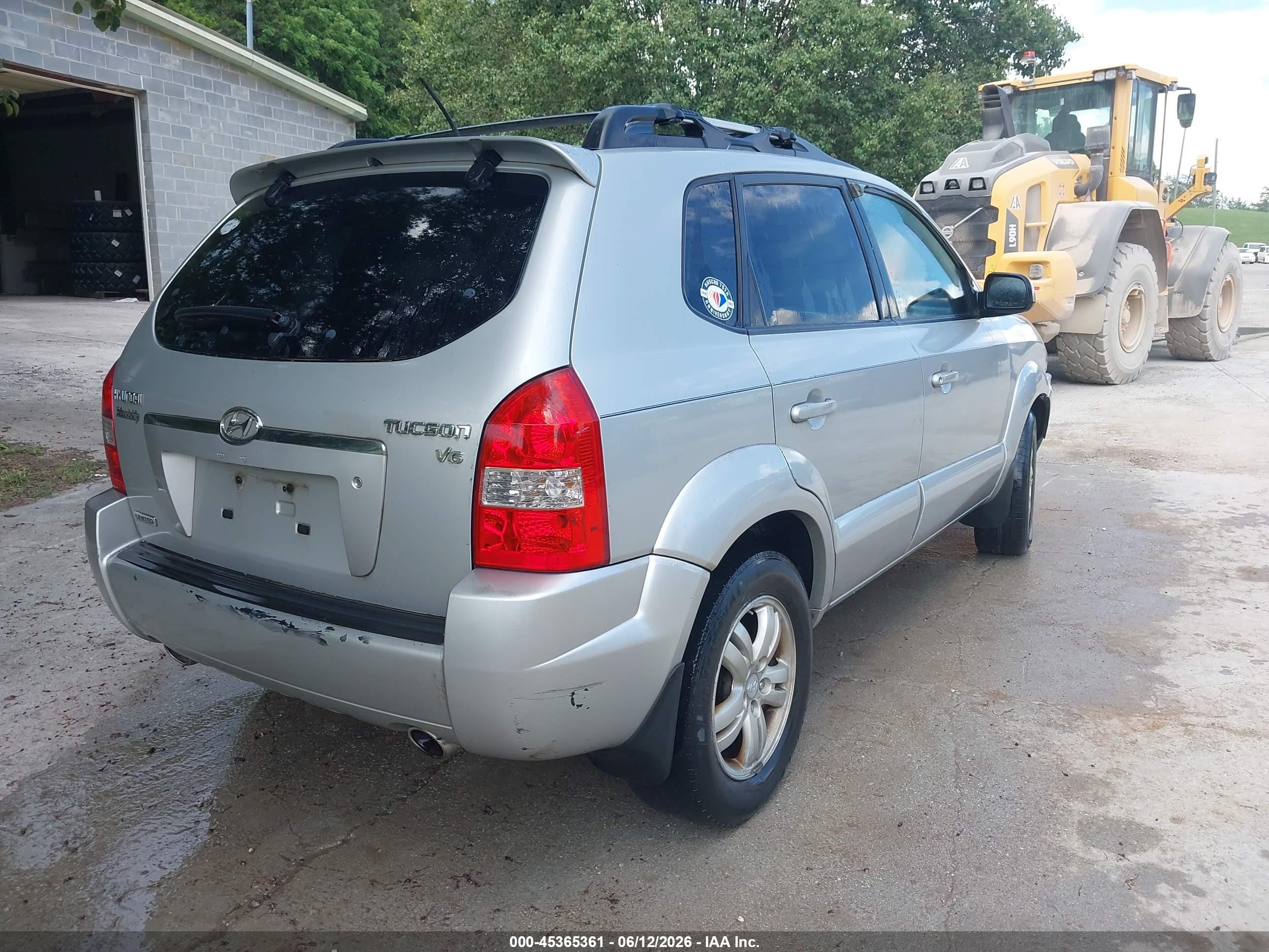 2008 Hyundai Tucson Limited V6/se Серебряный vin: KM8JN12D38U865251