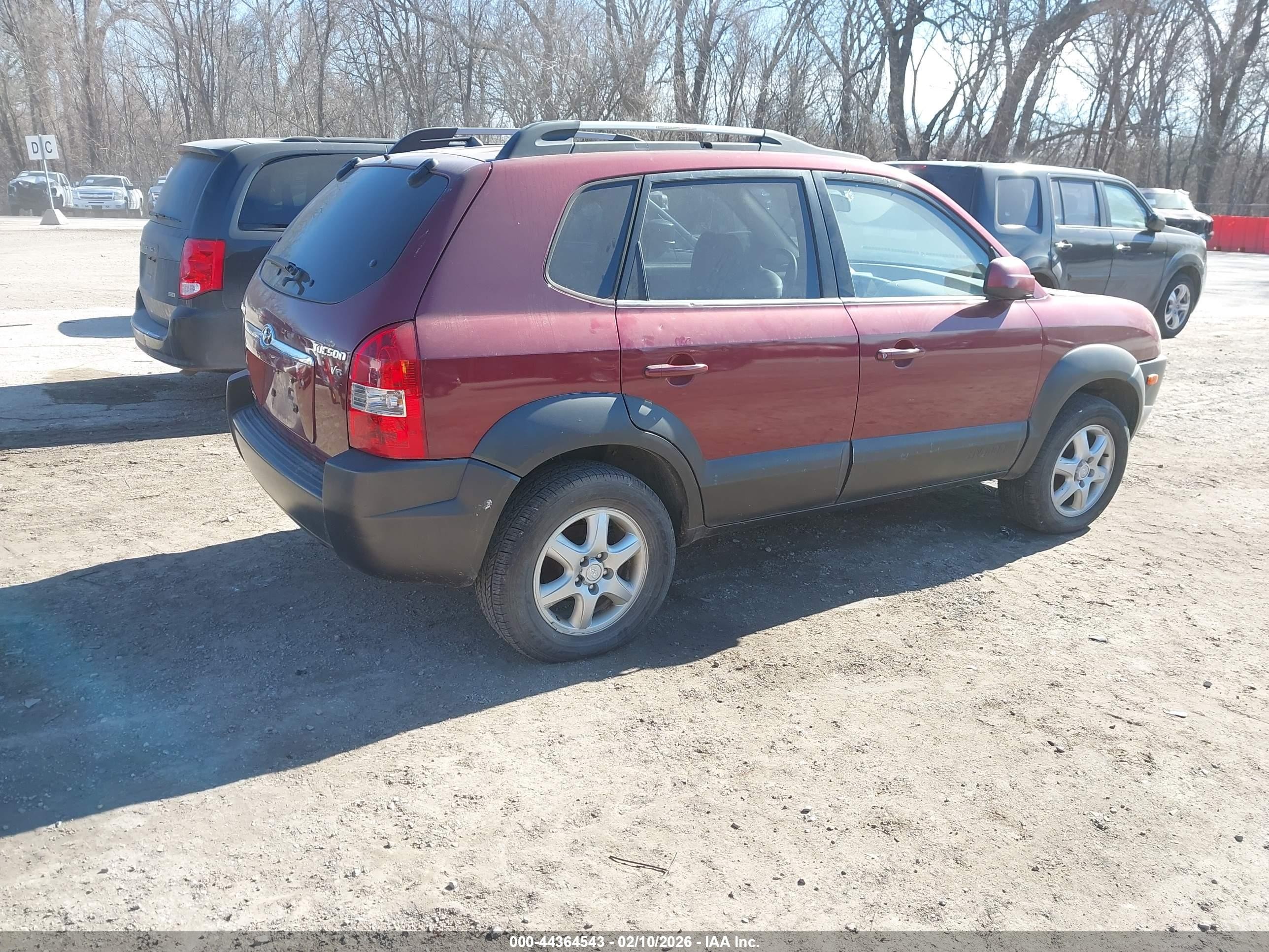 2005 Hyundai Tucson Gls/lx Темно-бордовый vin: KM8JN12D45U145419