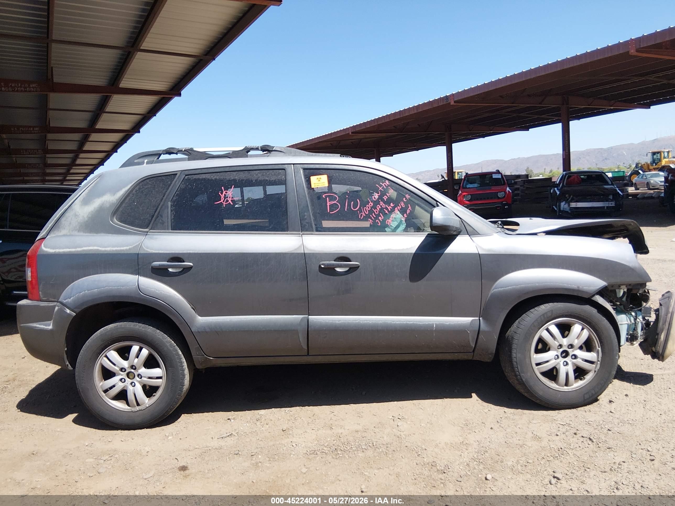 2007 Hyundai Tucson Limited/se Gray vin: KM8JN12D47U521913