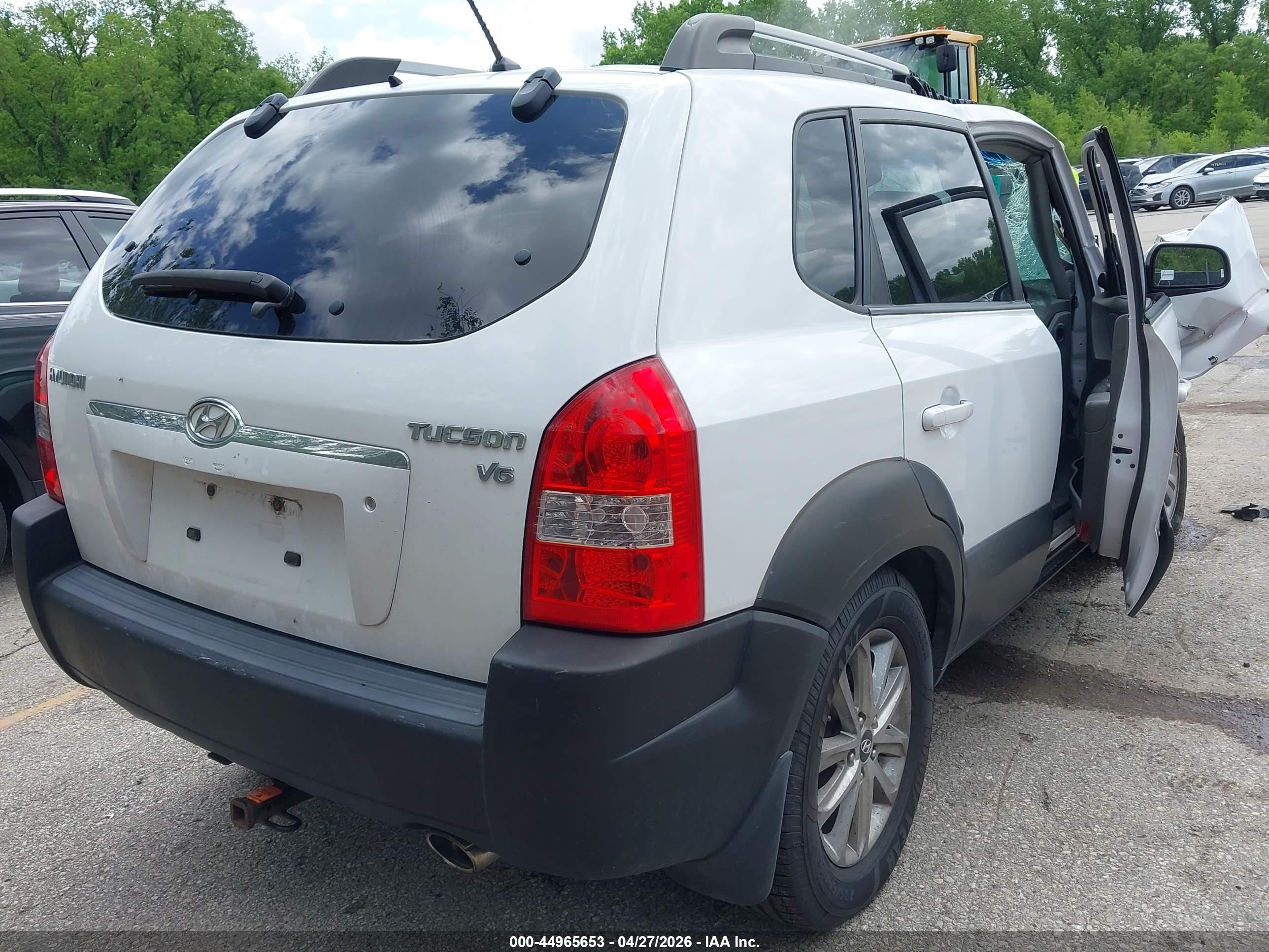 2007 Hyundai Tucson Limited/se White vin: KM8JN12D47U638603