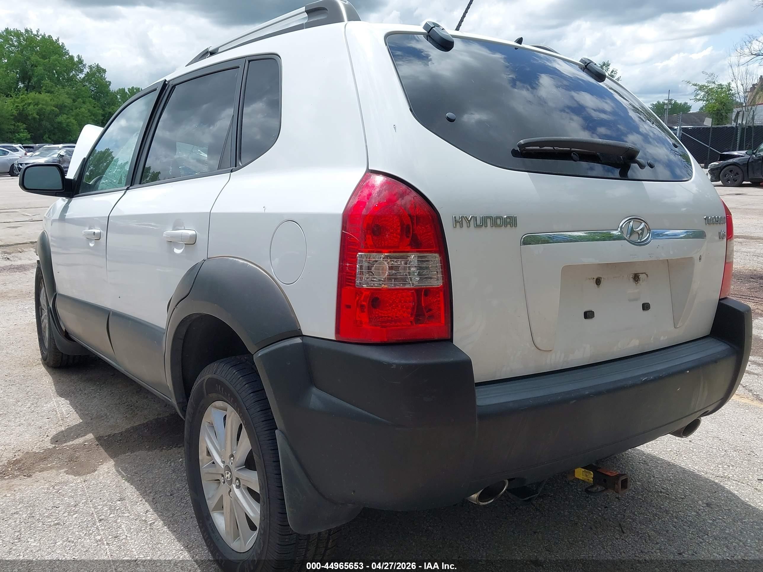 2007 Hyundai Tucson Limited/se White vin: KM8JN12D47U638603