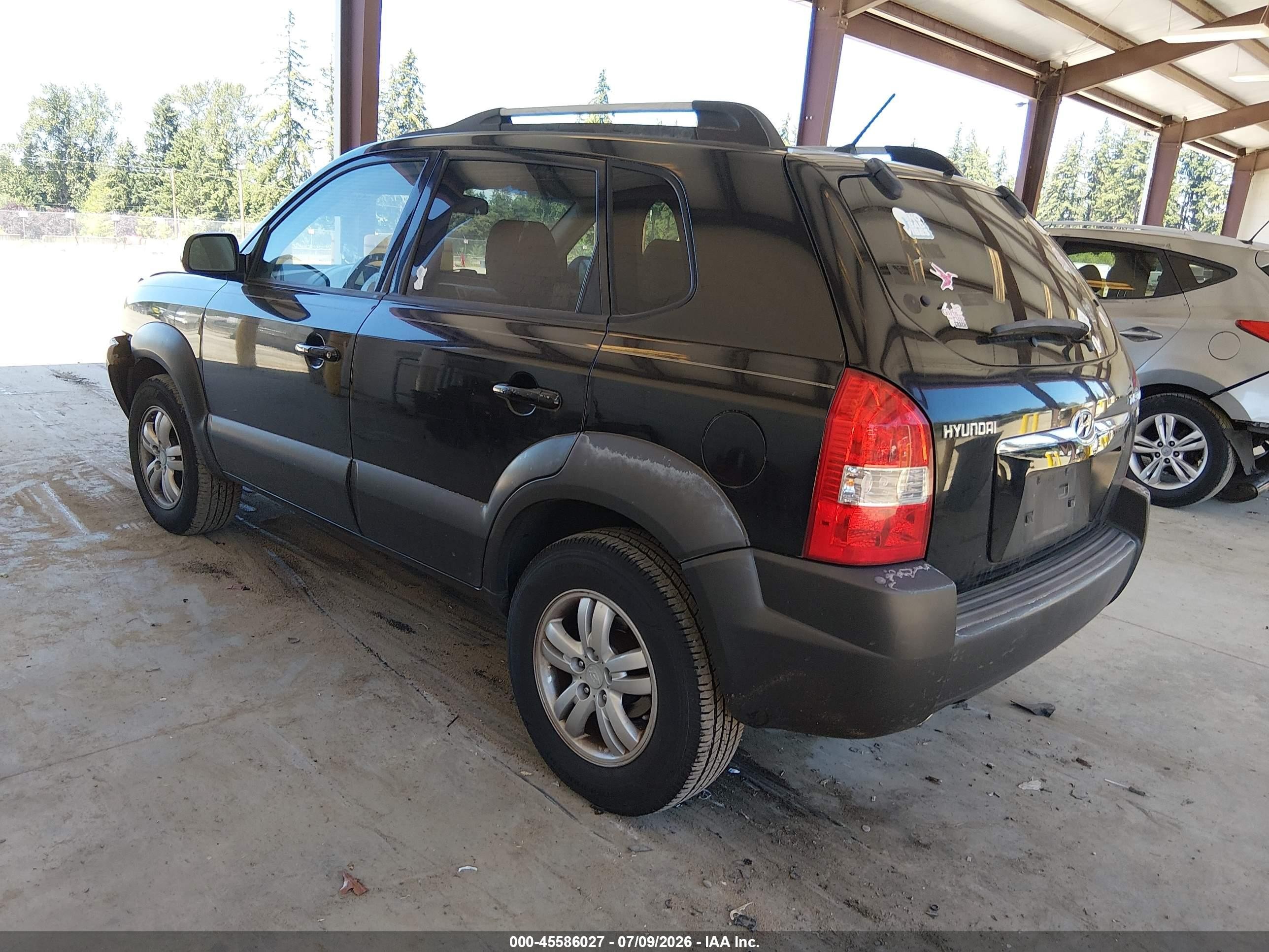 2007 Hyundai Tucson Limited/se Черный vin: KM8JN12D47U671763