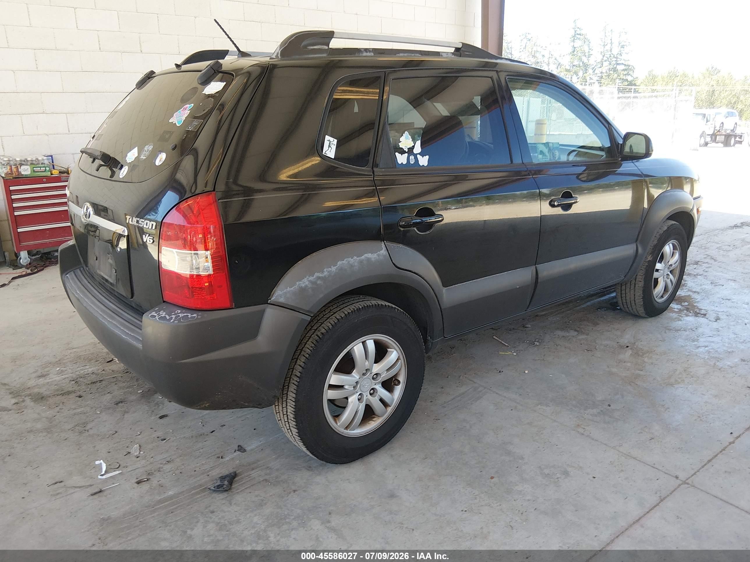 2007 Hyundai Tucson Limited/se Черный vin: KM8JN12D47U671763