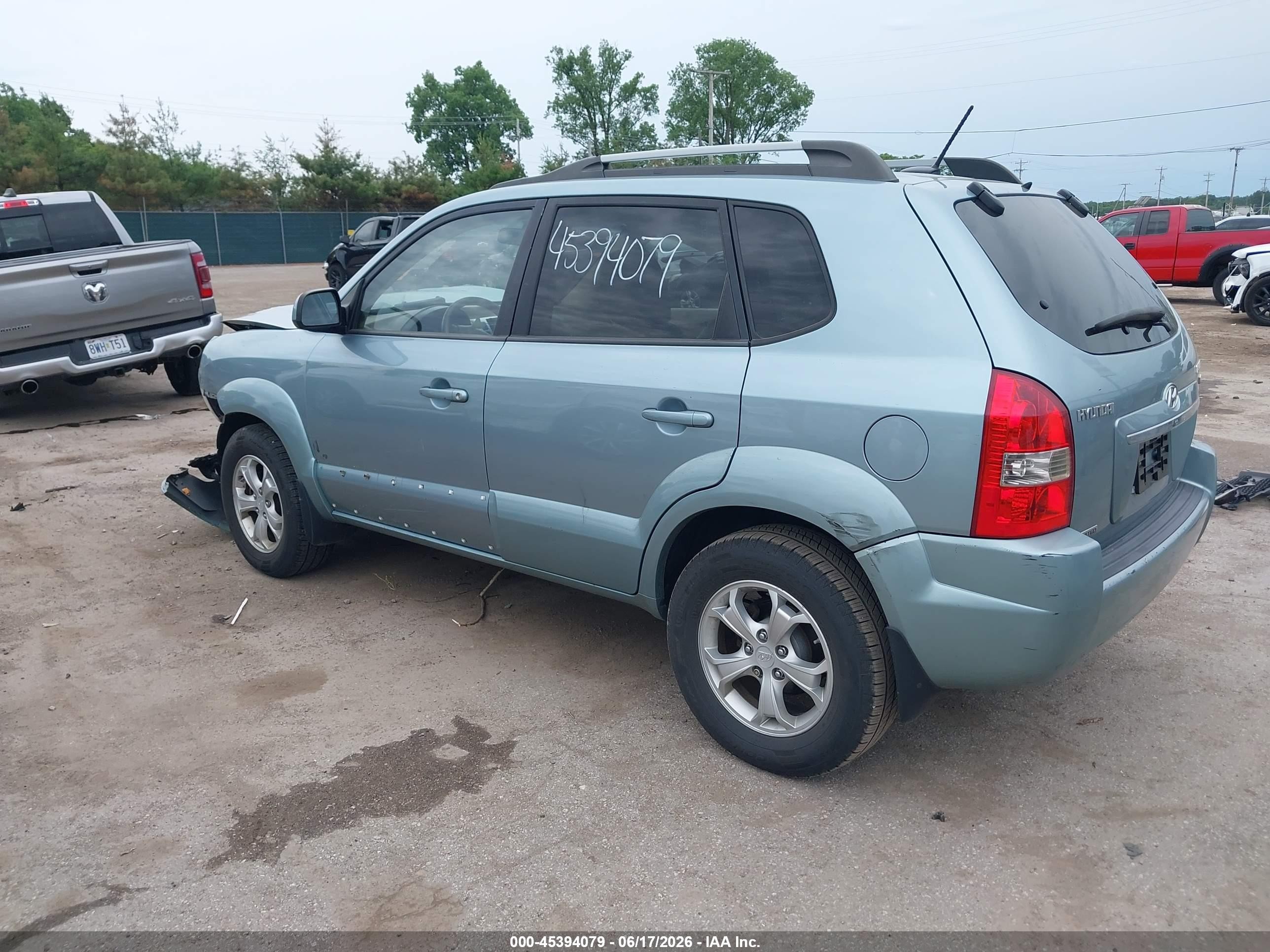 2009 Hyundai Tucson Limited V6 Light Blue vin: KM8JN12D49U948012