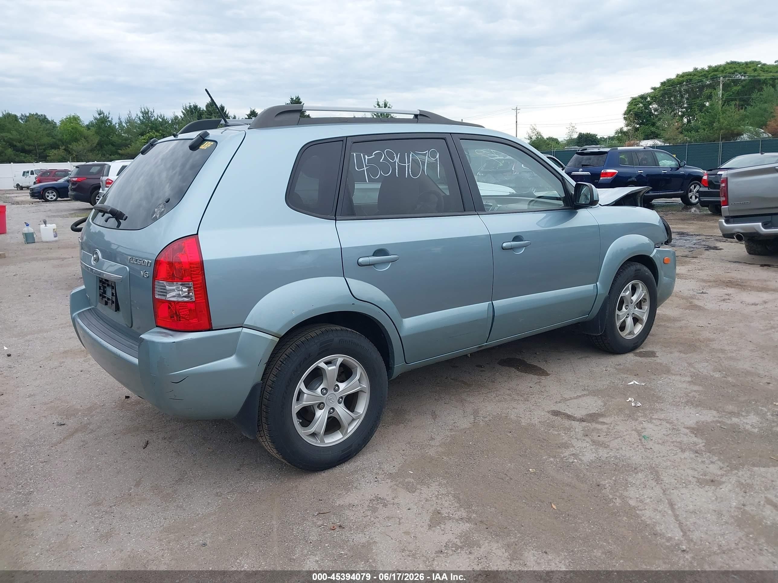 2009 Hyundai Tucson Limited V6 Light Blue vin: KM8JN12D49U948012
