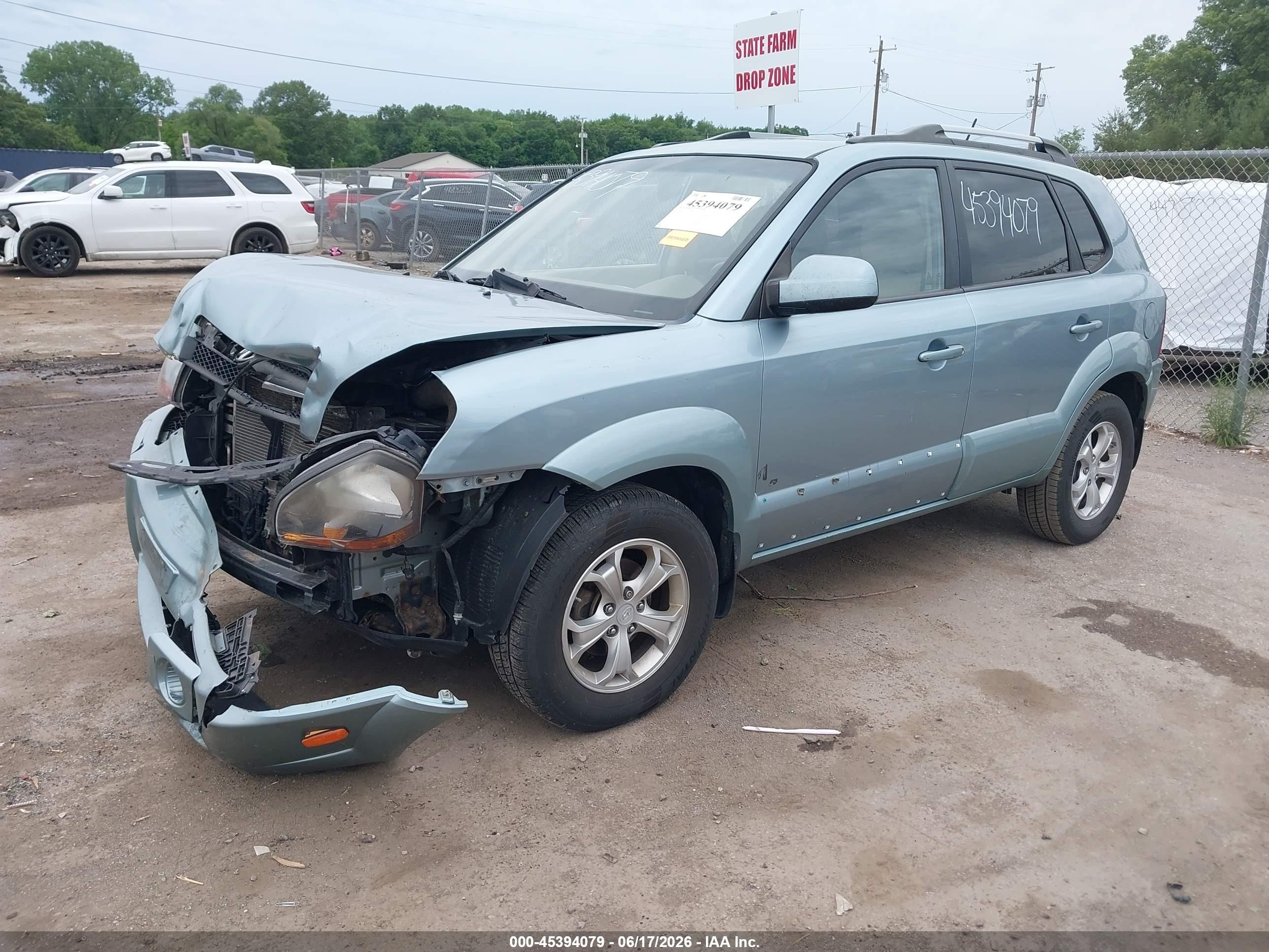 2009 Hyundai Tucson Limited V6 Light Blue vin: KM8JN12D49U948012
