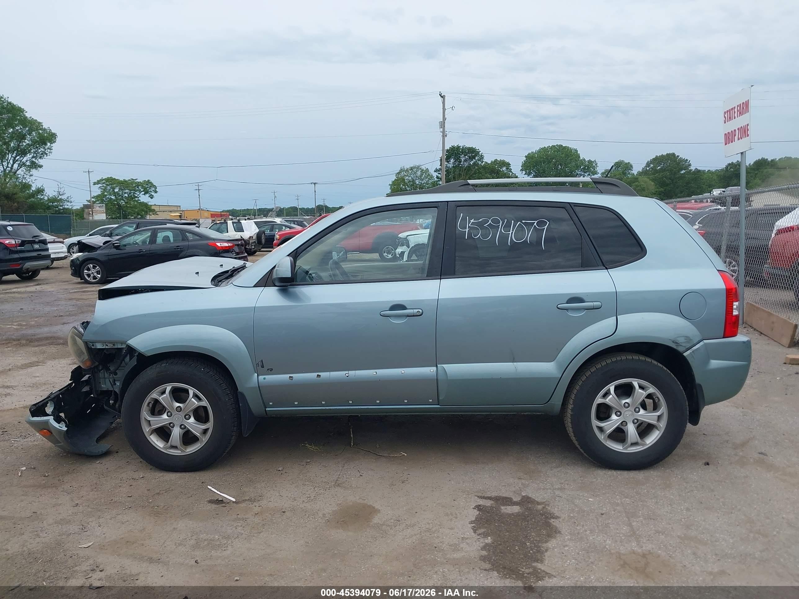 2009 Hyundai Tucson Limited V6 Light Blue vin: KM8JN12D49U948012