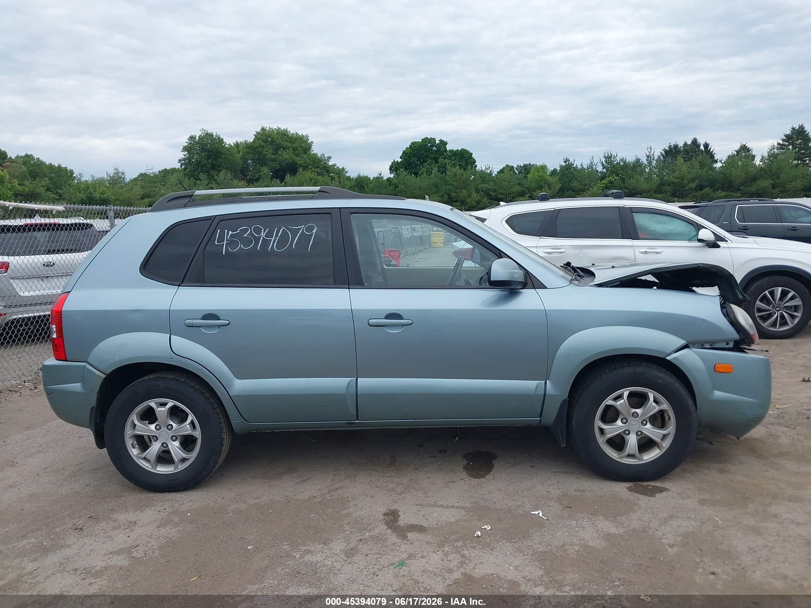 2009 Hyundai Tucson Limited V6 Light Blue vin: KM8JN12D49U948012