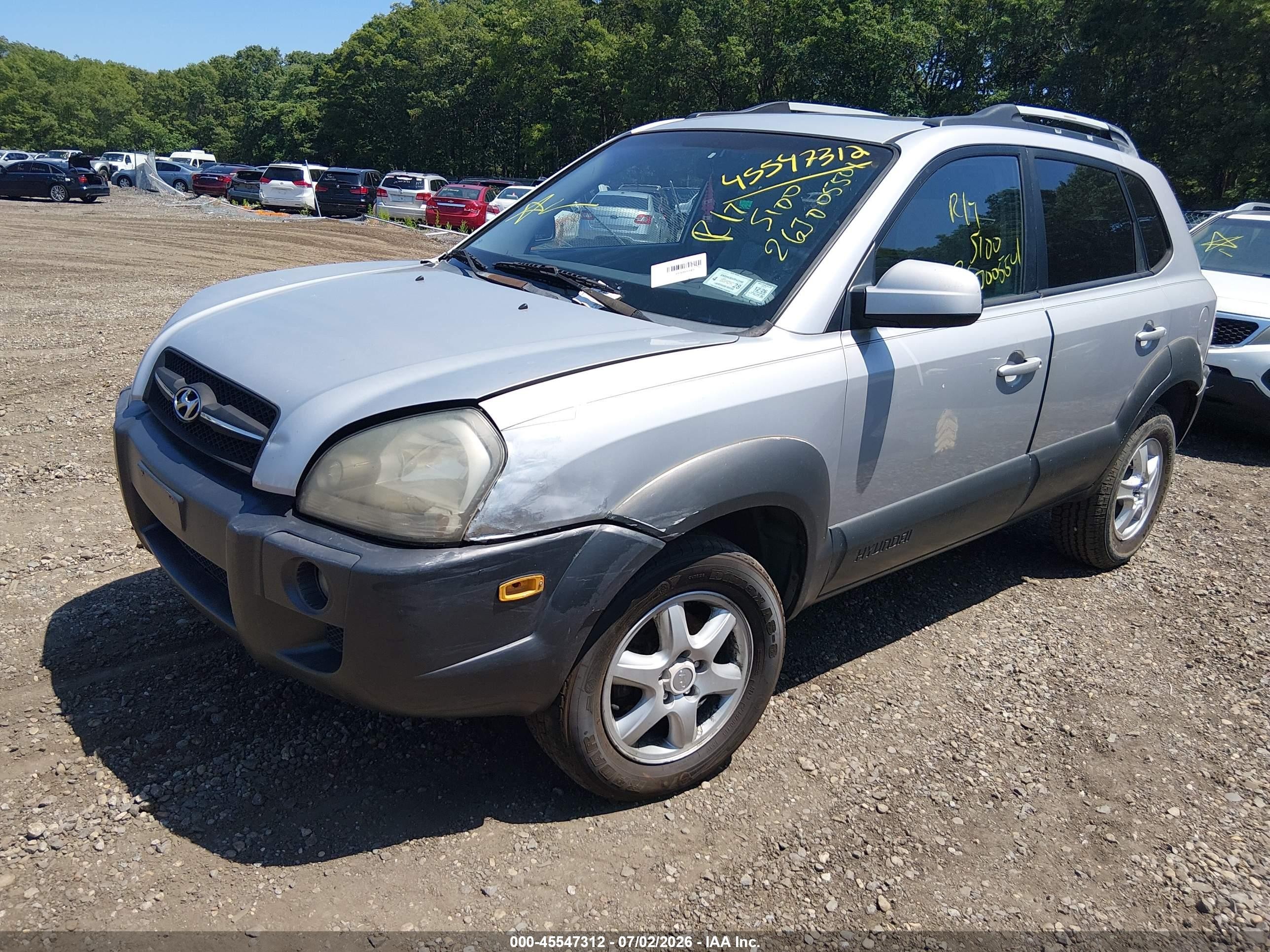 2005 Hyundai Tucson Gls/lx Gray vin: KM8JN12D55U097977