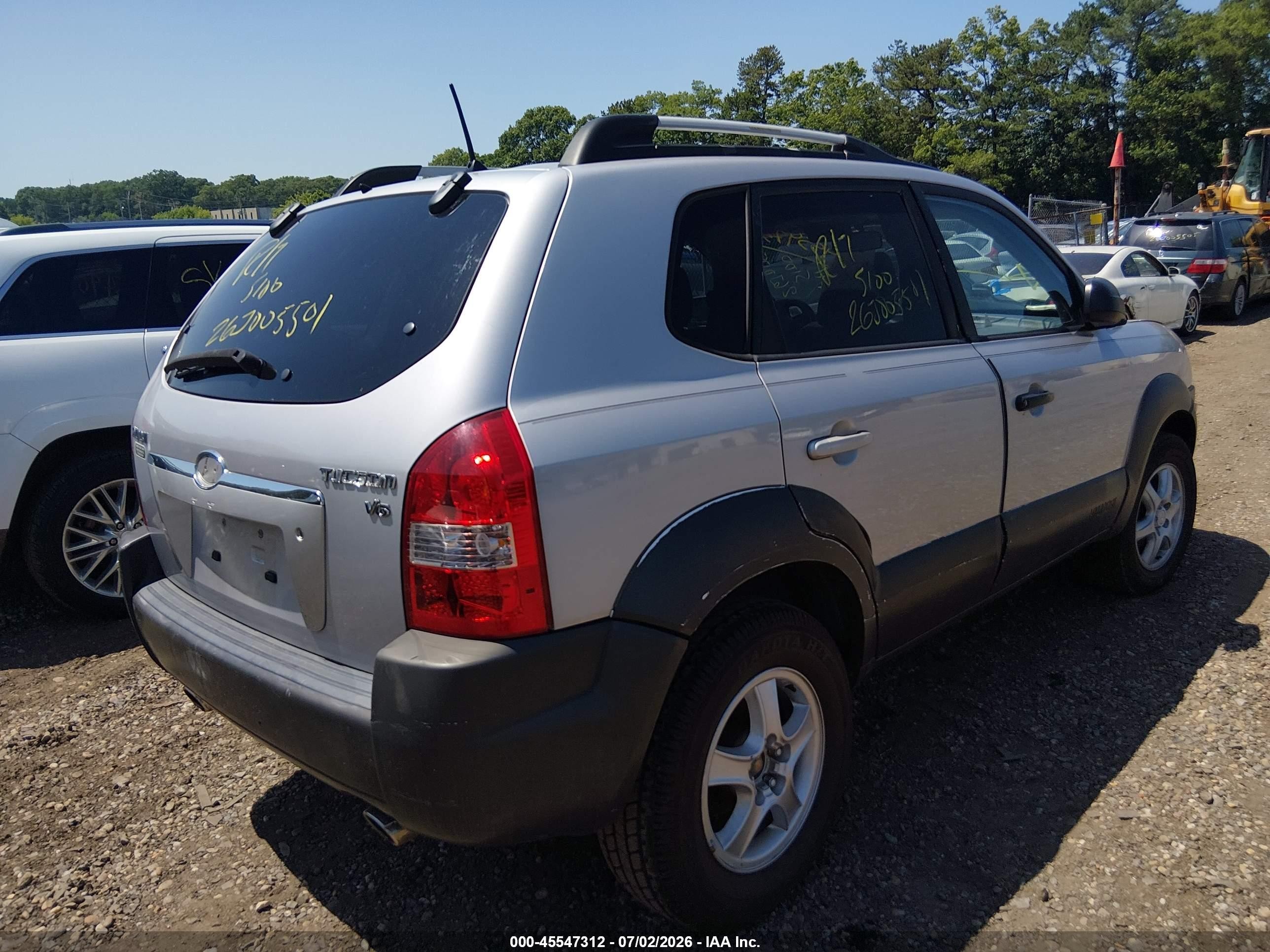 2005 Hyundai Tucson Gls/lx Gray vin: KM8JN12D55U097977