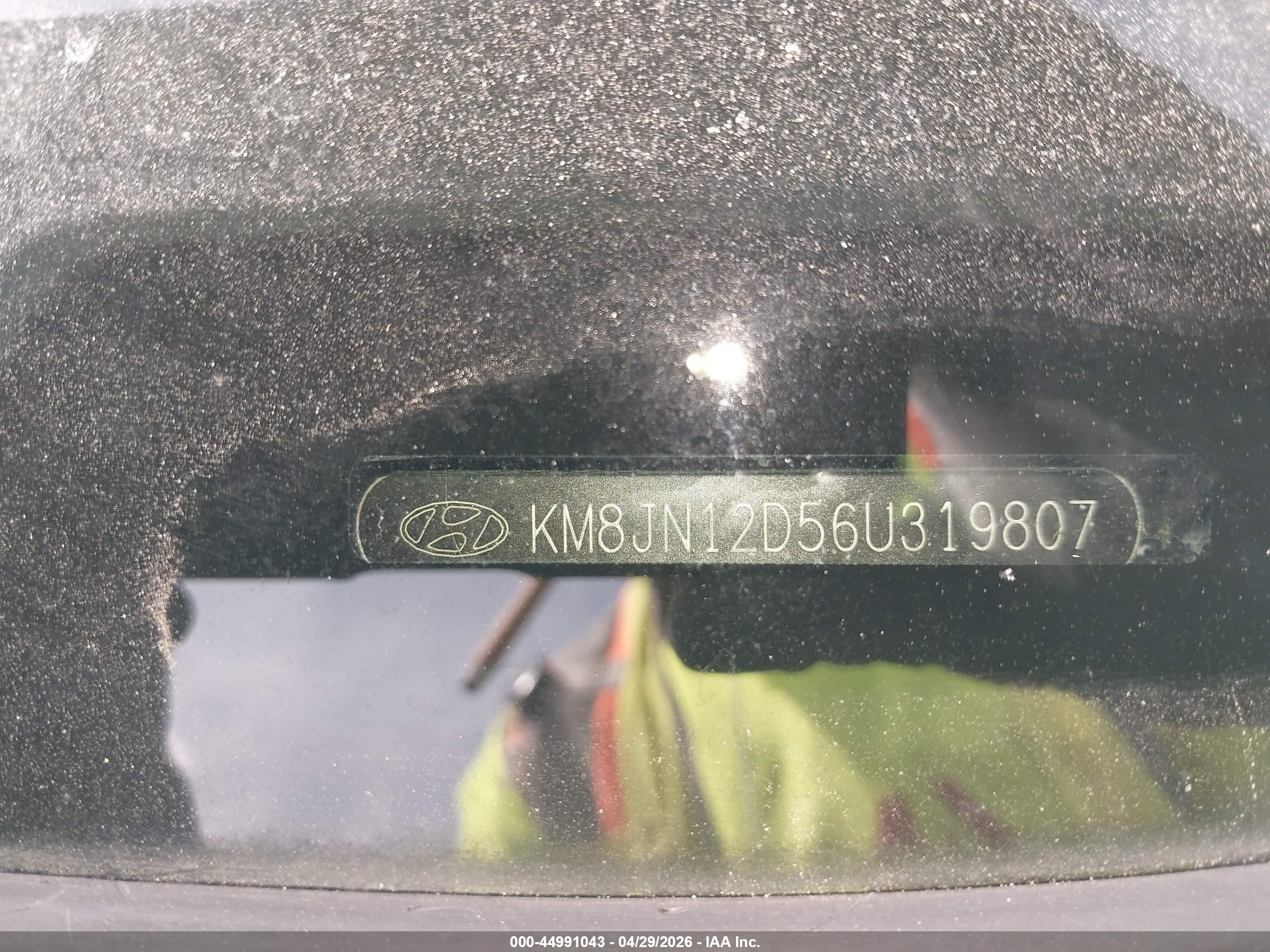 2006 Hyundai Tucson Gls/limited Black vin: KM8JN12D56U319807