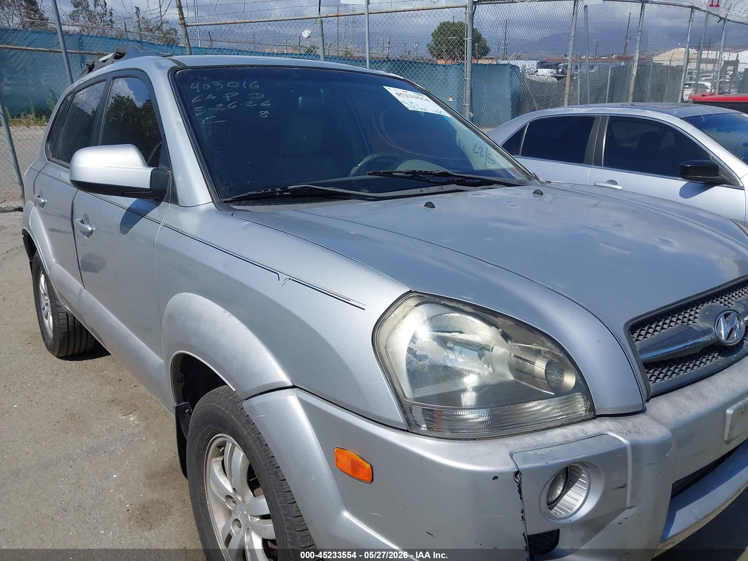 2008 Hyundai Tucson Silver vin: KM8JN12D58U755804