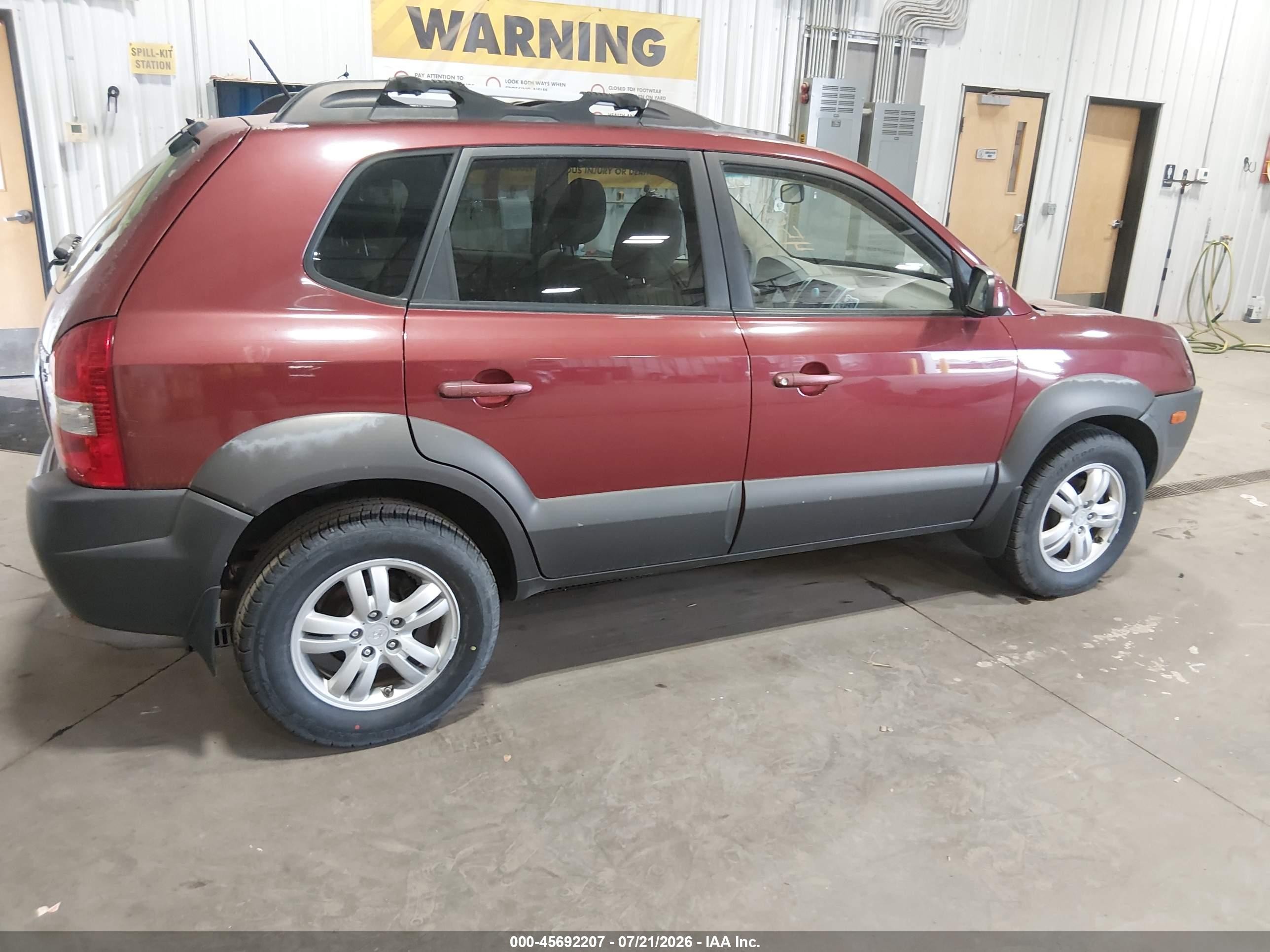 2008 Hyundai Tucson Limited V6/se Red vin: KM8JN12D58U895898