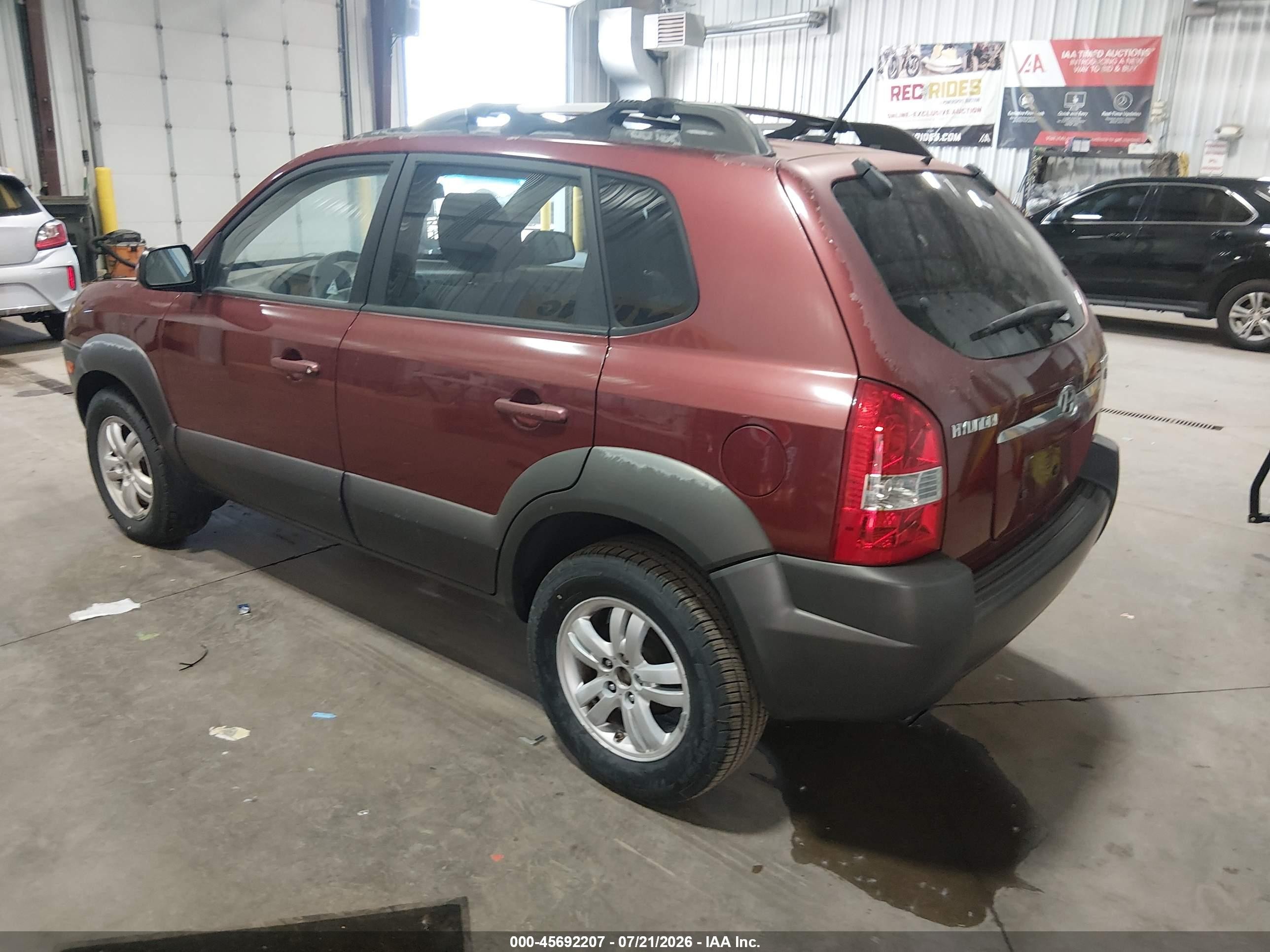 2008 Hyundai Tucson Limited V6/se Red vin: KM8JN12D58U895898